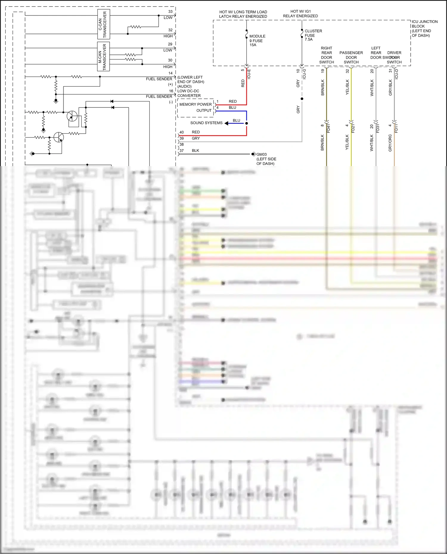 Wiring diagram s-flash memory for Hyundai Palisade I (2018-2022) (1 of 1)