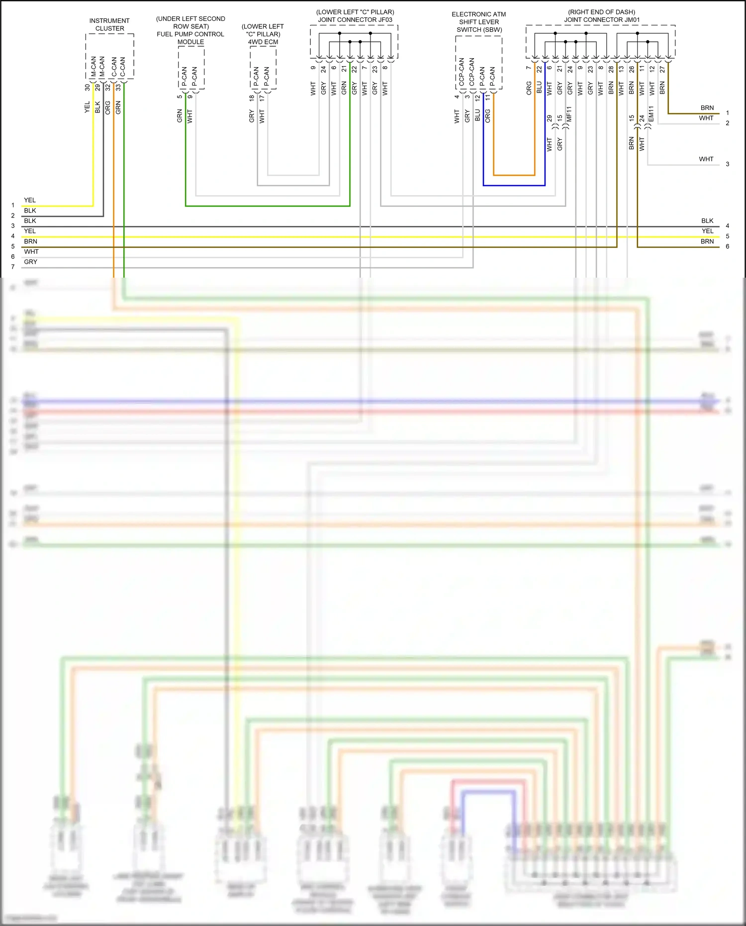 Wiring diagram srs control module for Hyundai Palisade I (2018-2022) (2 of 6)