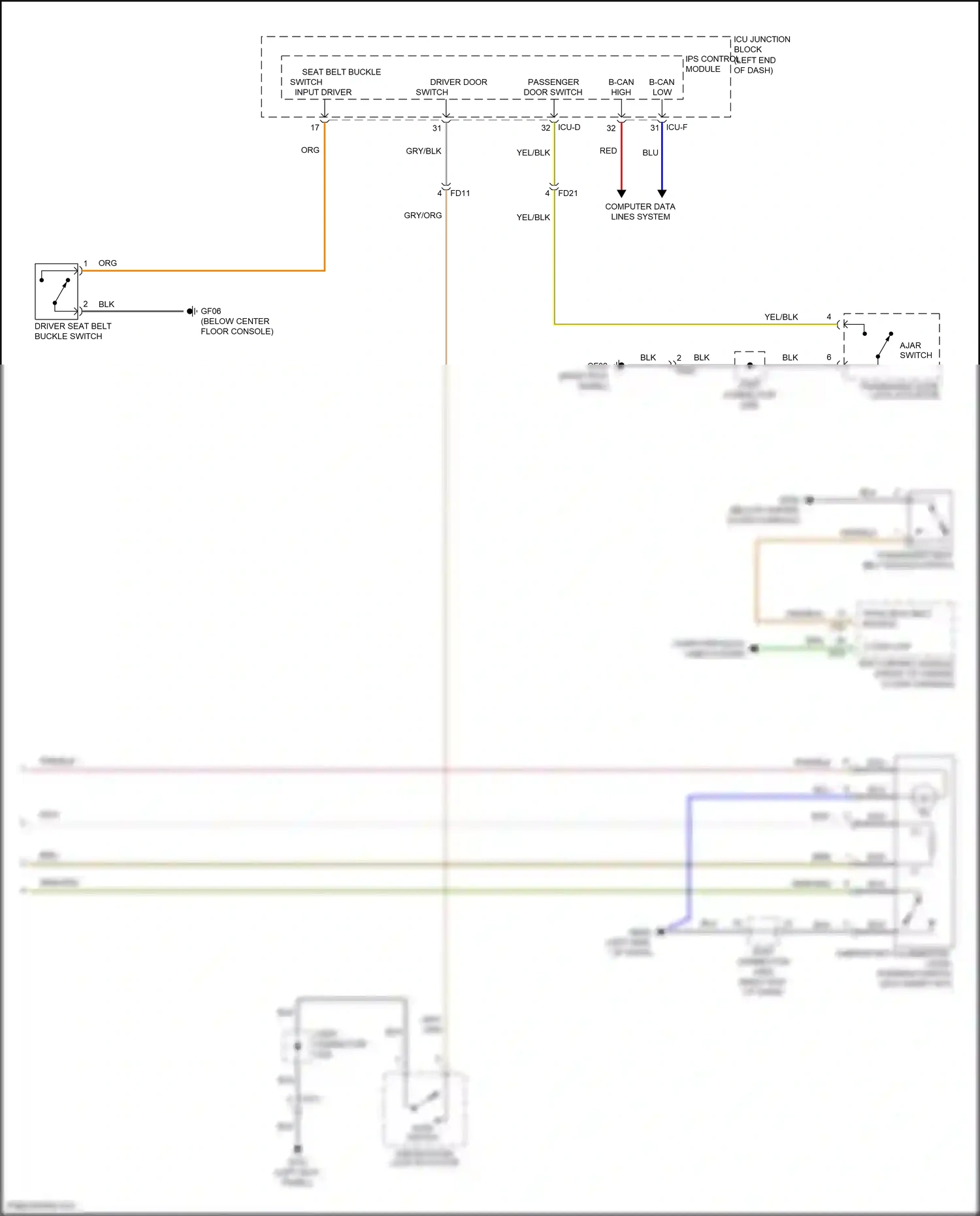 Wiring diagram srs control module for Hyundai Palisade I (2018-2022) (1 of 6)