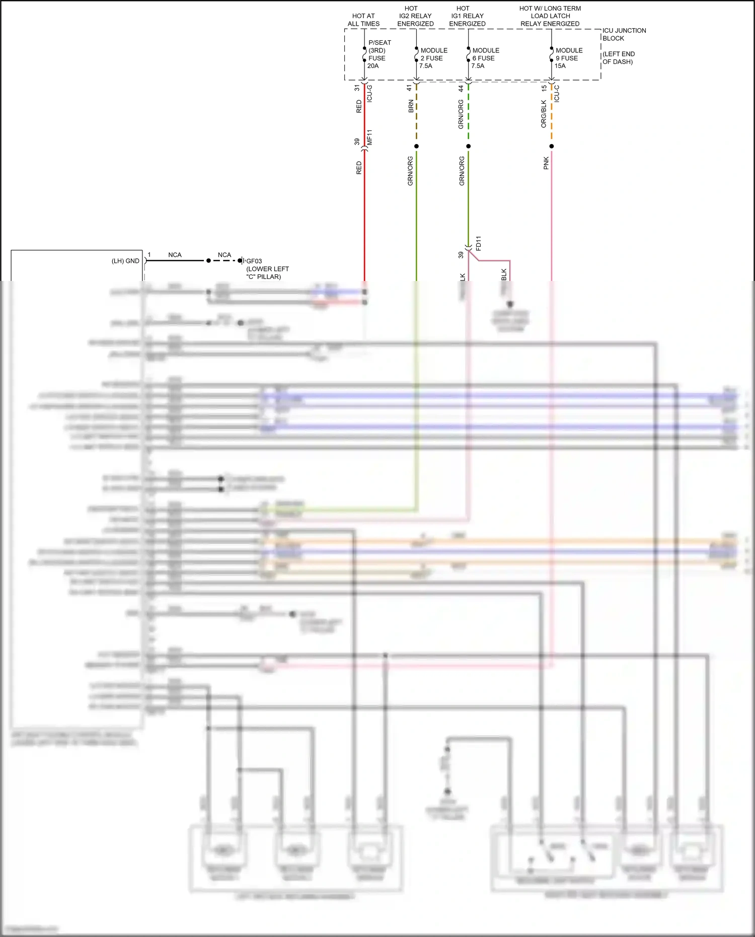 Wiring diagram vcc sensor for Hyundai Palisade I (2018-2022) (1 of 1)