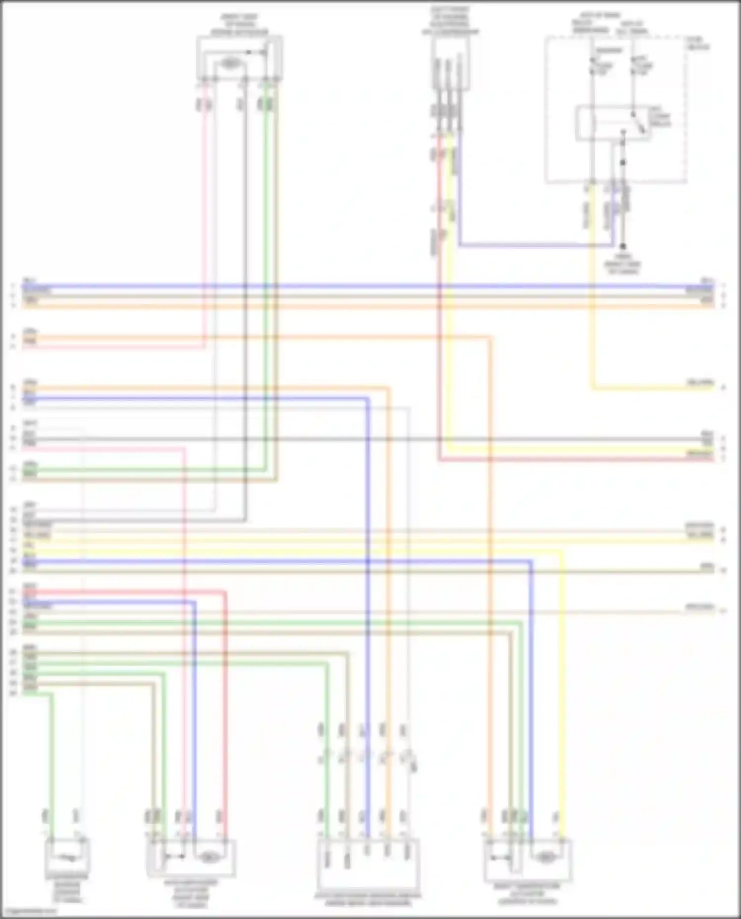 Wiring diagram auto defogger actuator for Hyundai Santa Cruz I (2021-2024) (1 of 2)