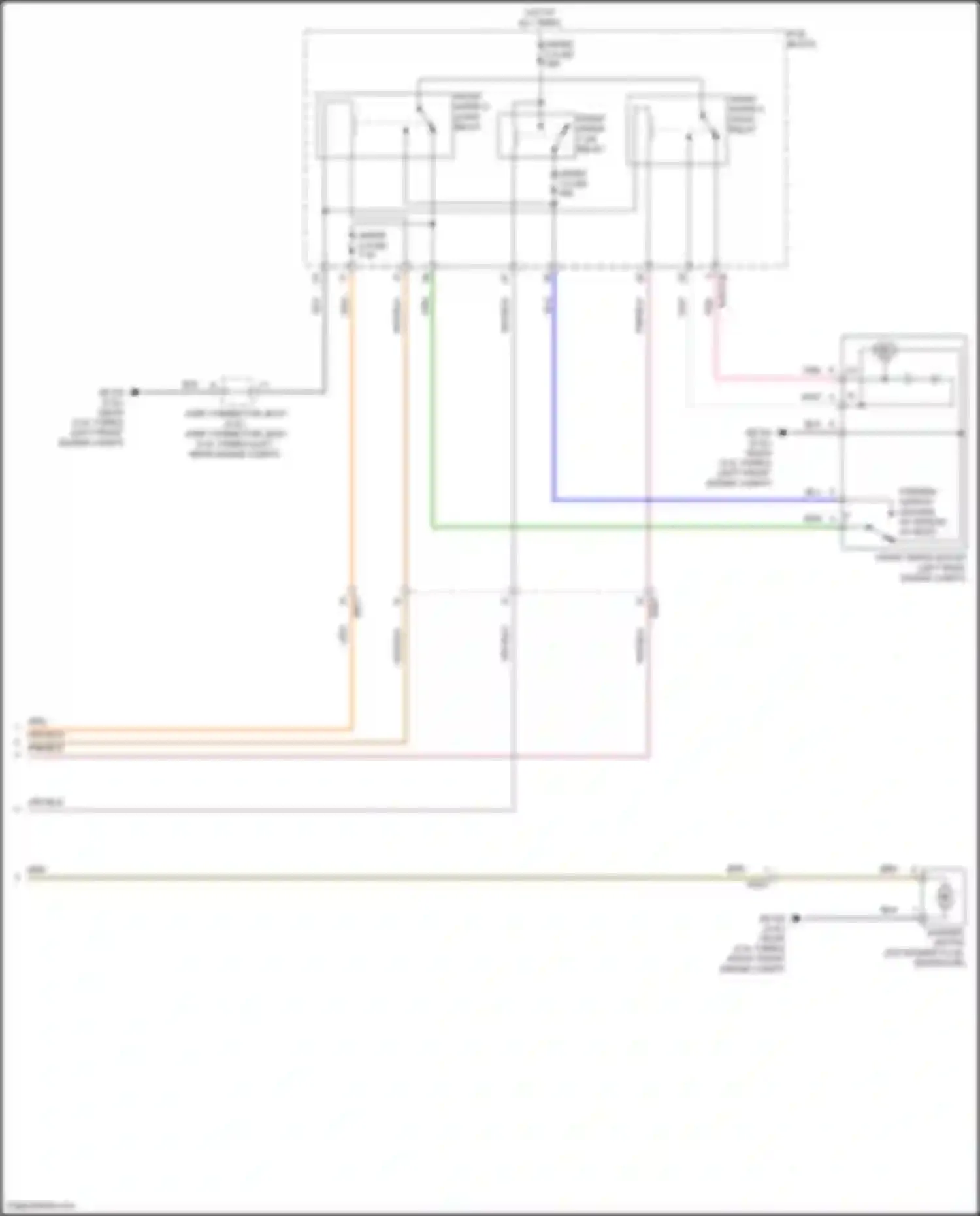 Wiring diagram front wiper 1 on relay for Hyundai Santa Cruz I (2021-2024) (1 of 1)