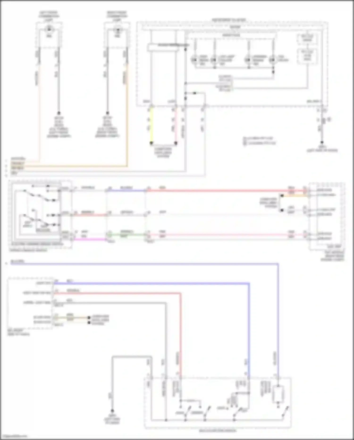 Wiring diagram left front combination lamp for Hyundai Santa Cruz I (2021-2024) (4 of 5)