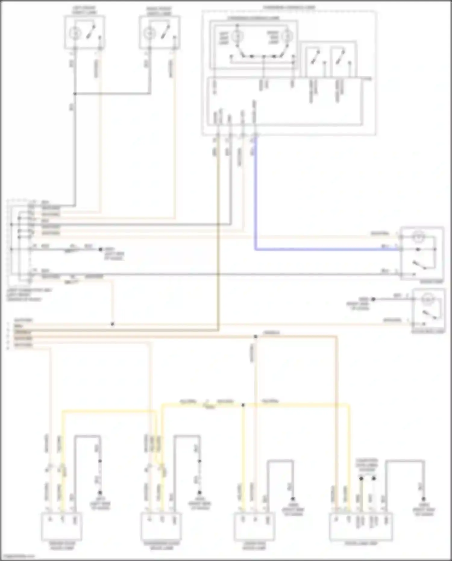 Wiring diagram left front vanity lamp for Hyundai Santa Cruz I (2021-2024) (1 of 3)