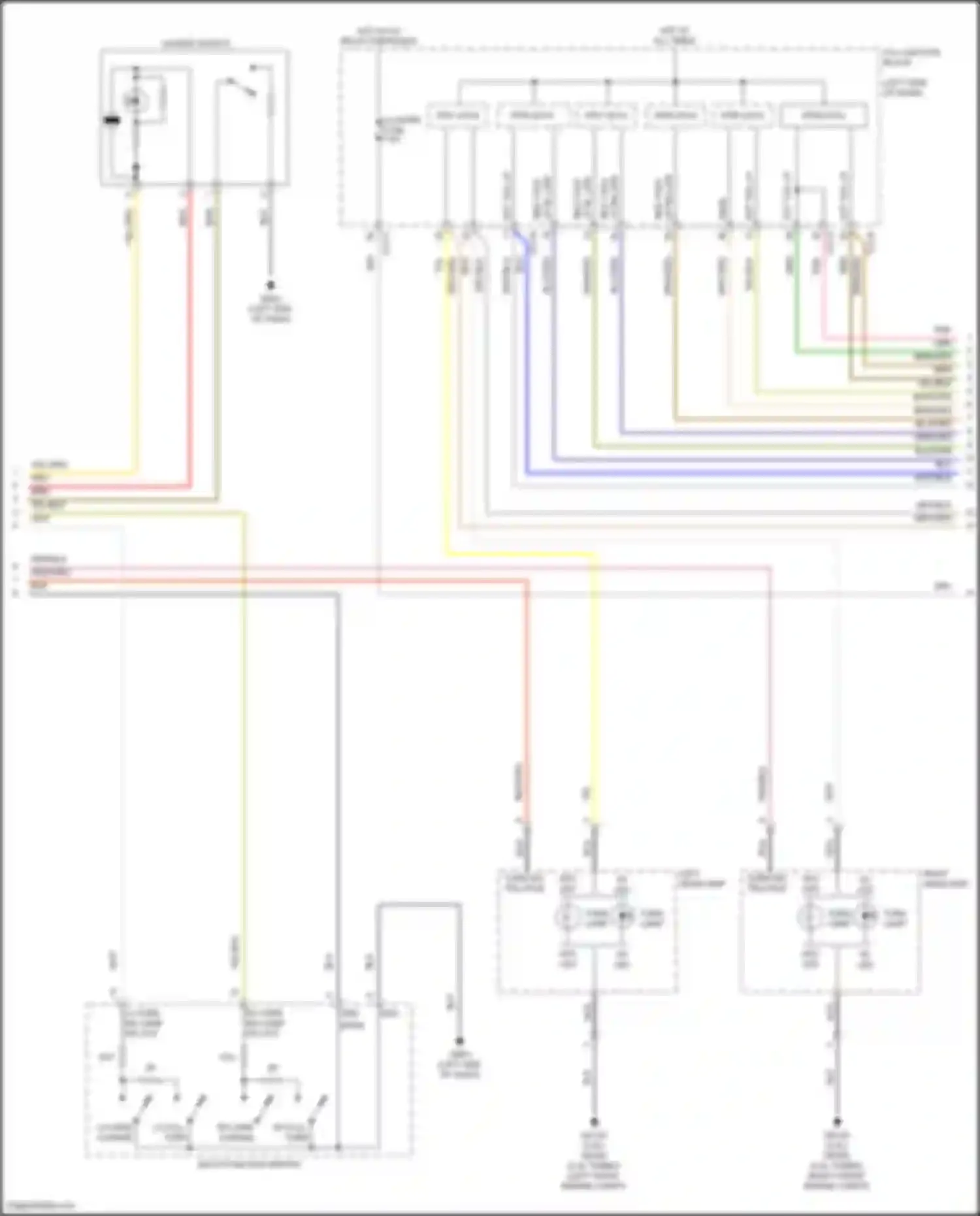 Wiring diagram multi- function switch for Hyundai Santa Cruz I (2021-2024) (3 of 8)