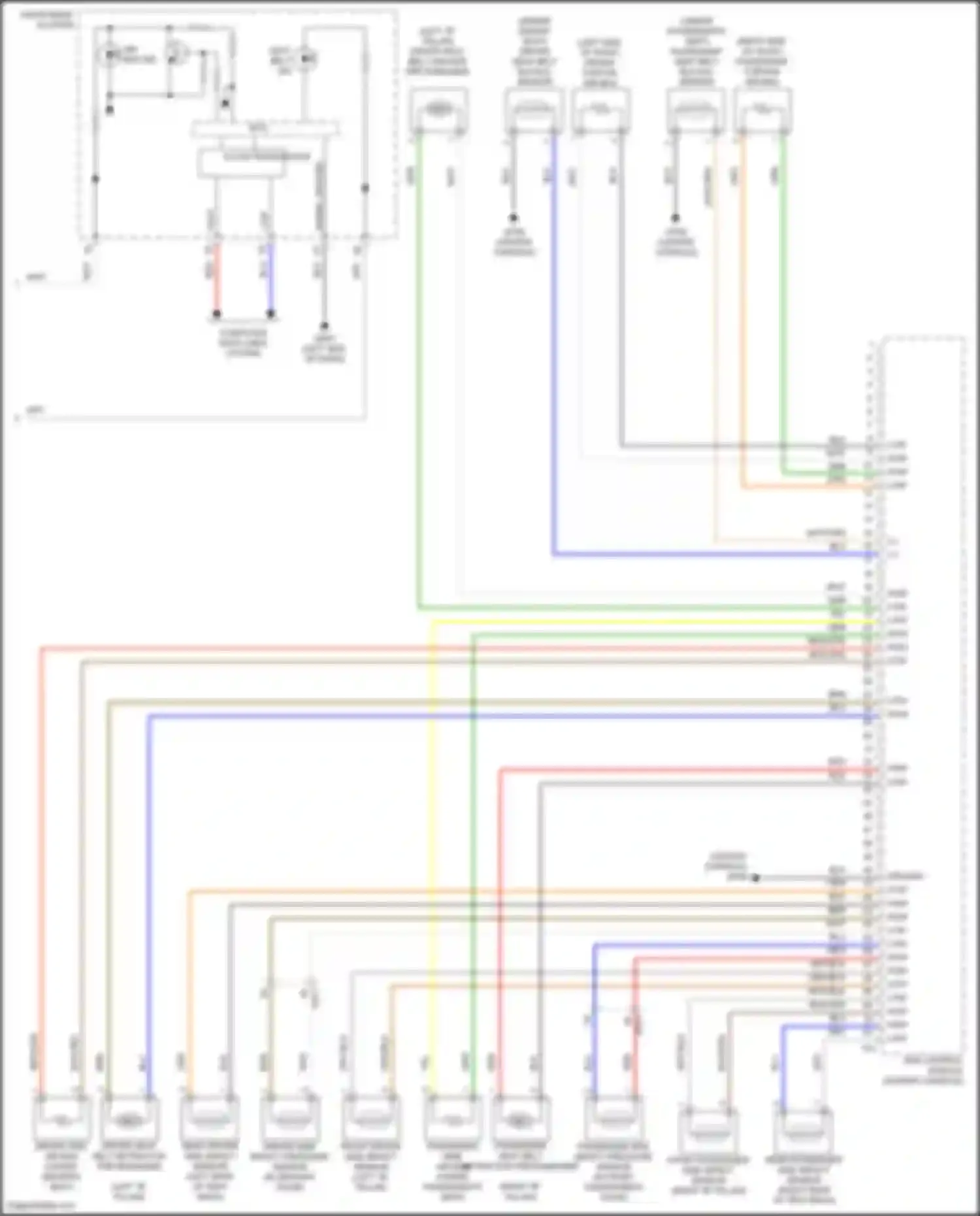Wiring diagram rear driver side impact sensor for Hyundai Santa Cruz I (2021-2024) (1 of 1)