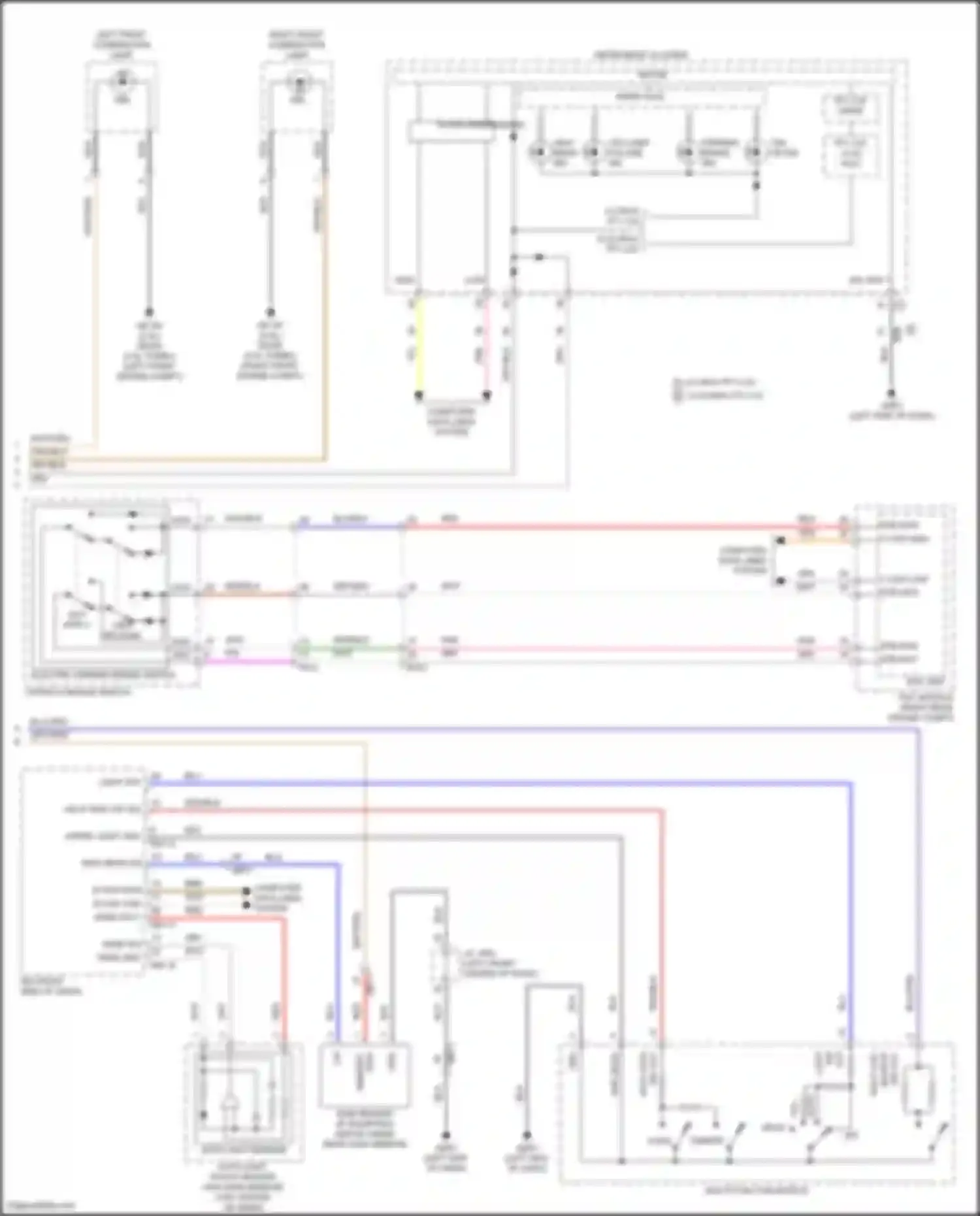 Wiring diagram right front combination lamp for Hyundai Santa Cruz I (2021-2024) (1 of 7)