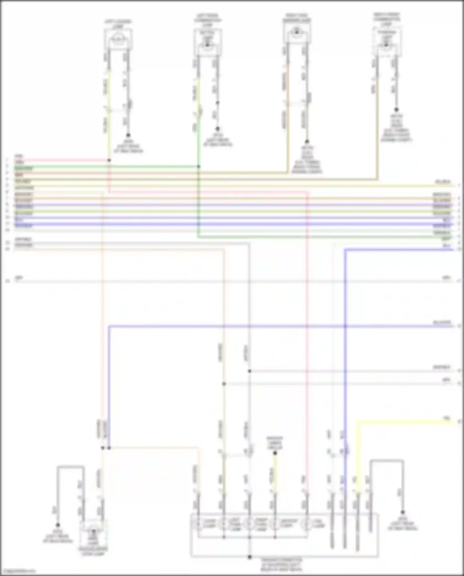 Wiring diagram right front combination lamp for Hyundai Santa Cruz I (2021-2024) (2 of 7)