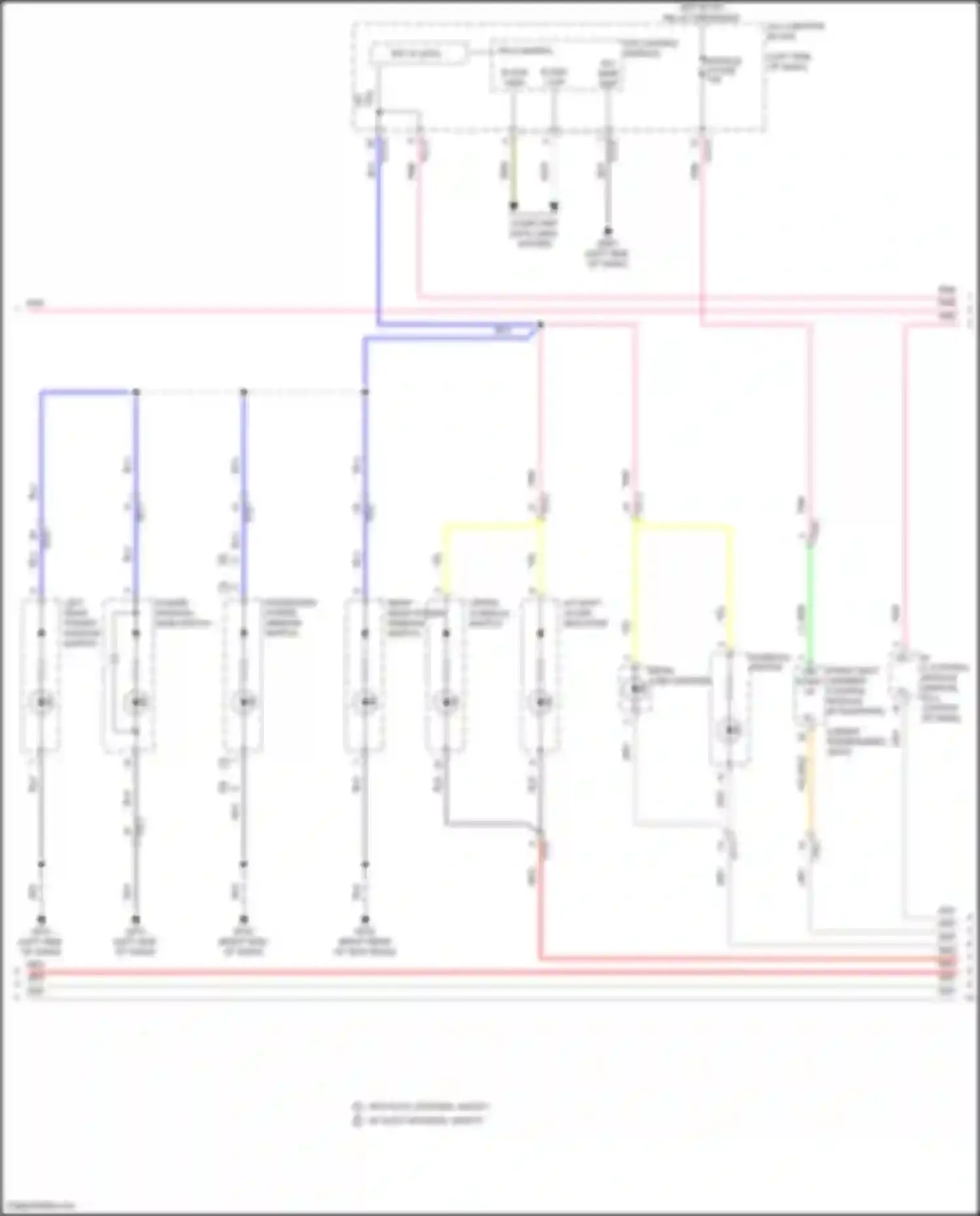 Wiring diagram right rear power window switch for Hyundai Santa Cruz I (2021-2024) (2 of 6)