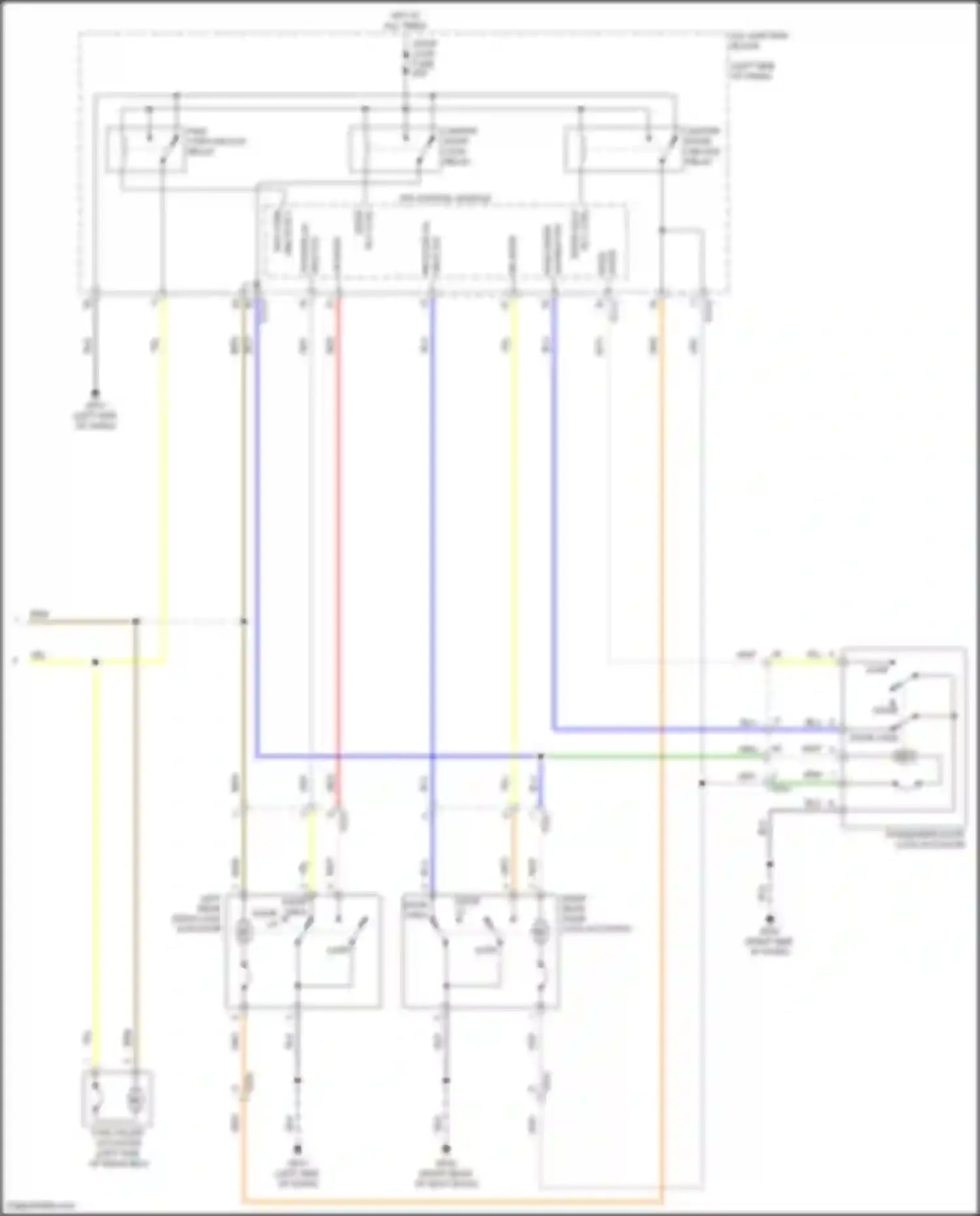 Wiring diagram two turn unlock relay for Hyundai Santa Cruz I (2021-2024) (2 of 7)