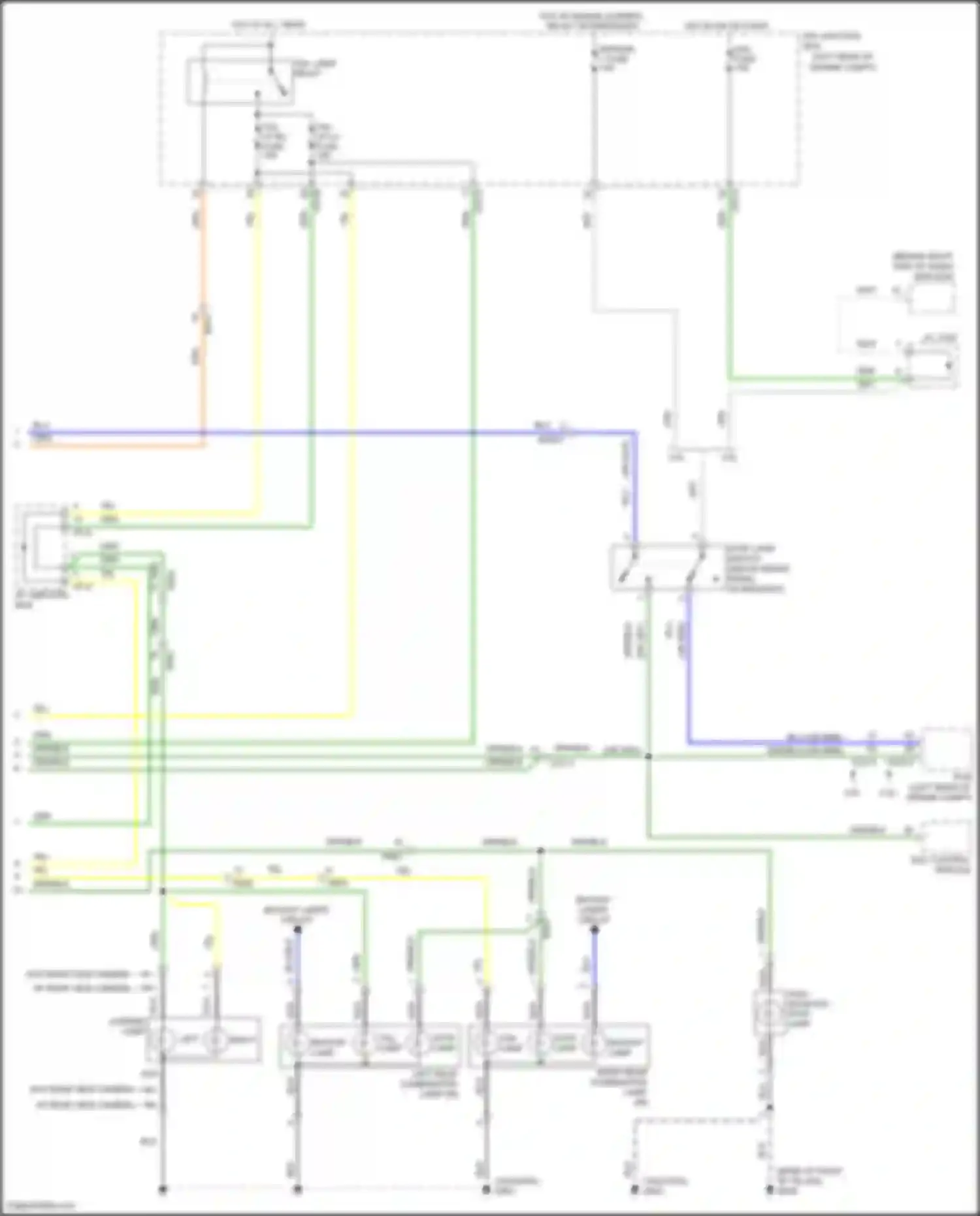 Santa Fe Hyundai II facelift (2010-2012): Exterior lamps circuit (2 of 2)