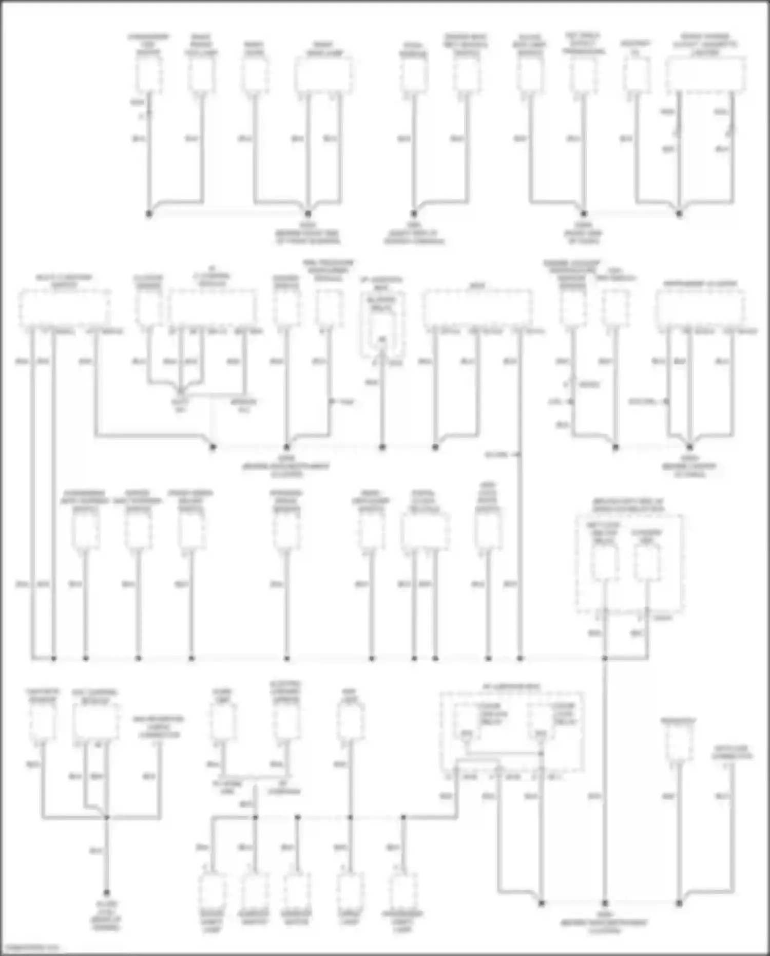 Santa Fe Hyundai II facelift (2010-2012): Ground distribution circuit (3 of 3)
