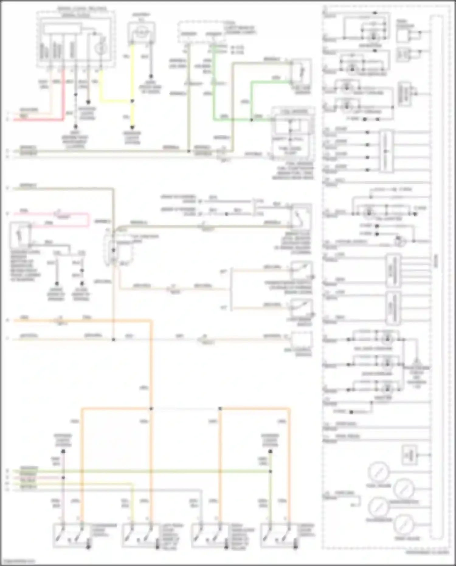 Santa Fe Hyundai II facelift (2010-2012): Instrument cluster circuit (2 of 2)
