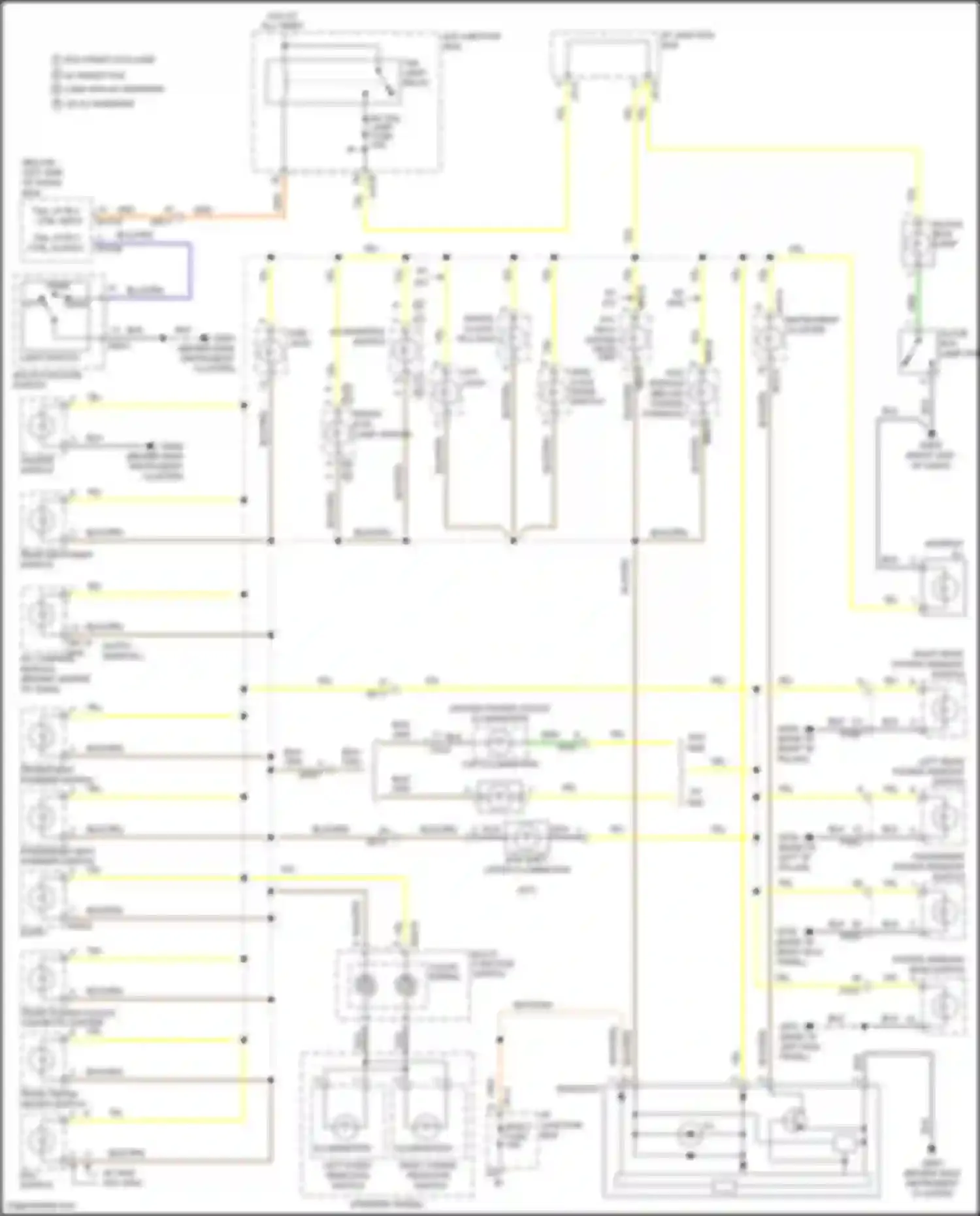 Santa Fe Hyundai II facelift (2010-2012): Instrument illumination circuit