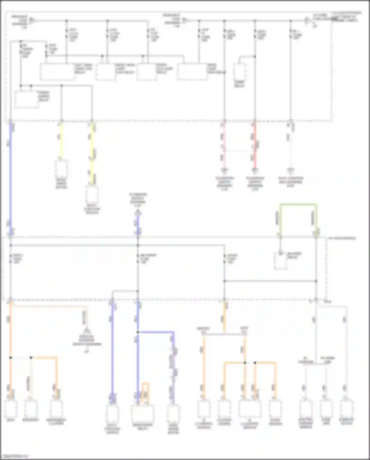 Santa Fe Hyundai II facelift (2010-2012): Power distribution circuit (2 of 6)