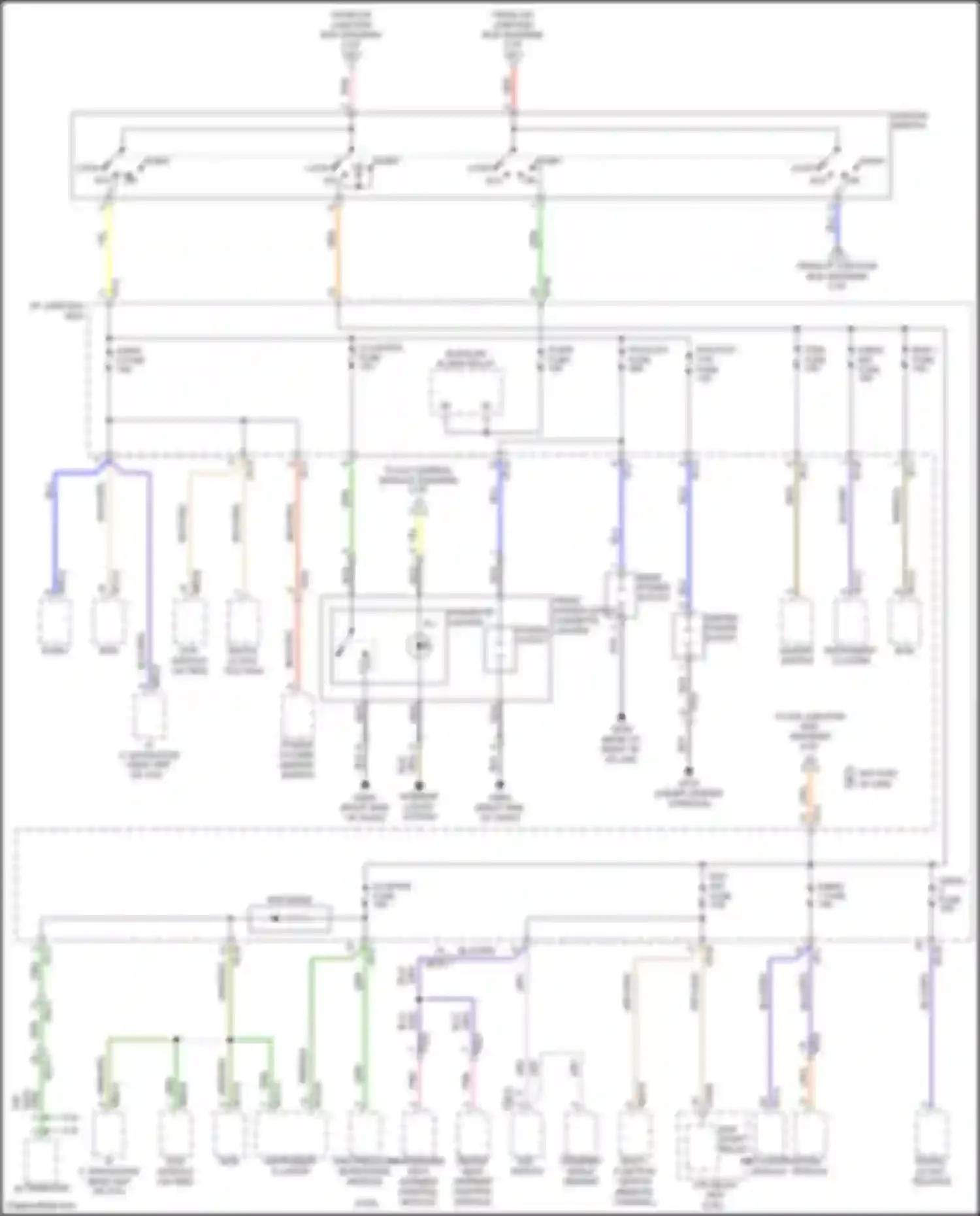 Santa Fe Hyundai II facelift (2010-2012): Power distribution circuit (3 of 6)