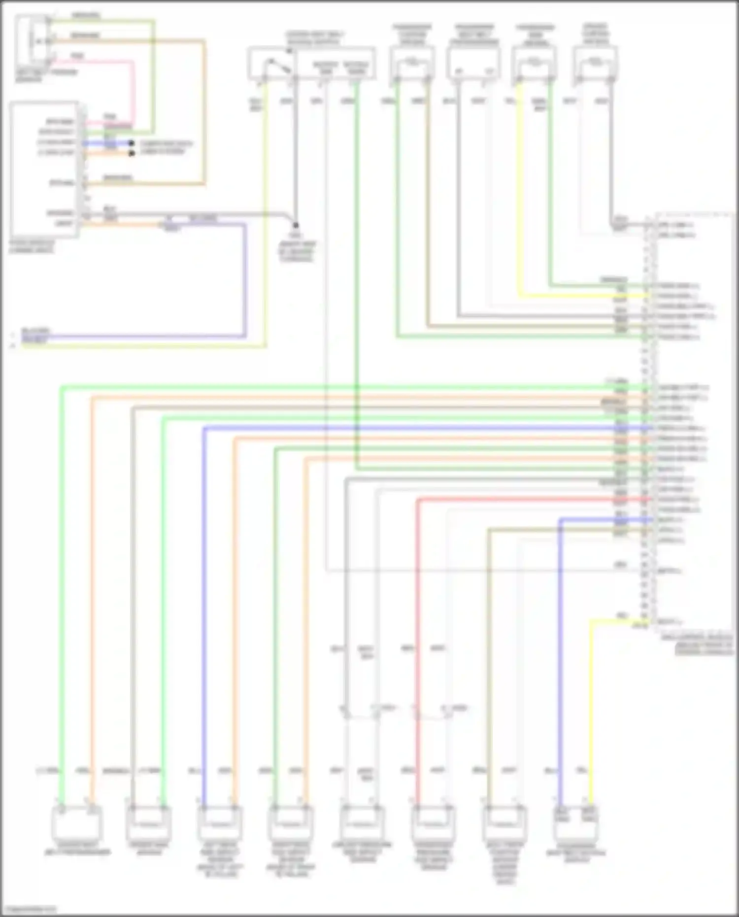 Santa Fe Hyundai II facelift (2010-2012): Supplemental restraints circuit (2 of 2)