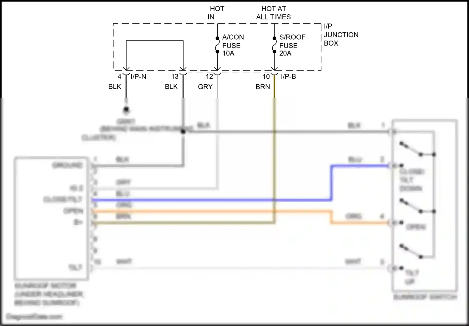 Wiring diagram blu for Hyundai Santa Fe II facelift (2010-2012) (45 of 63)