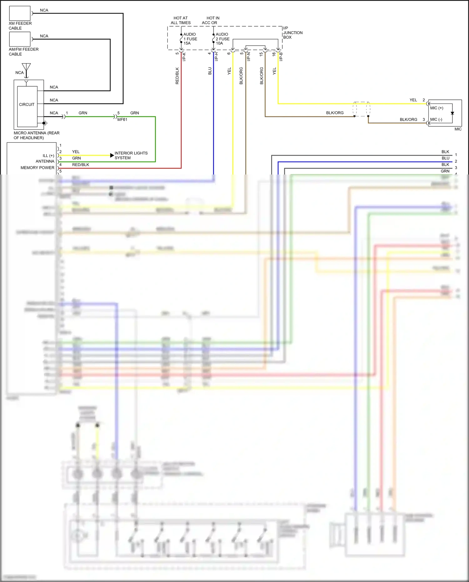 Wiring diagram clock- spring for Hyundai Santa Fe II facelift (2010-2012) (6 of 10)