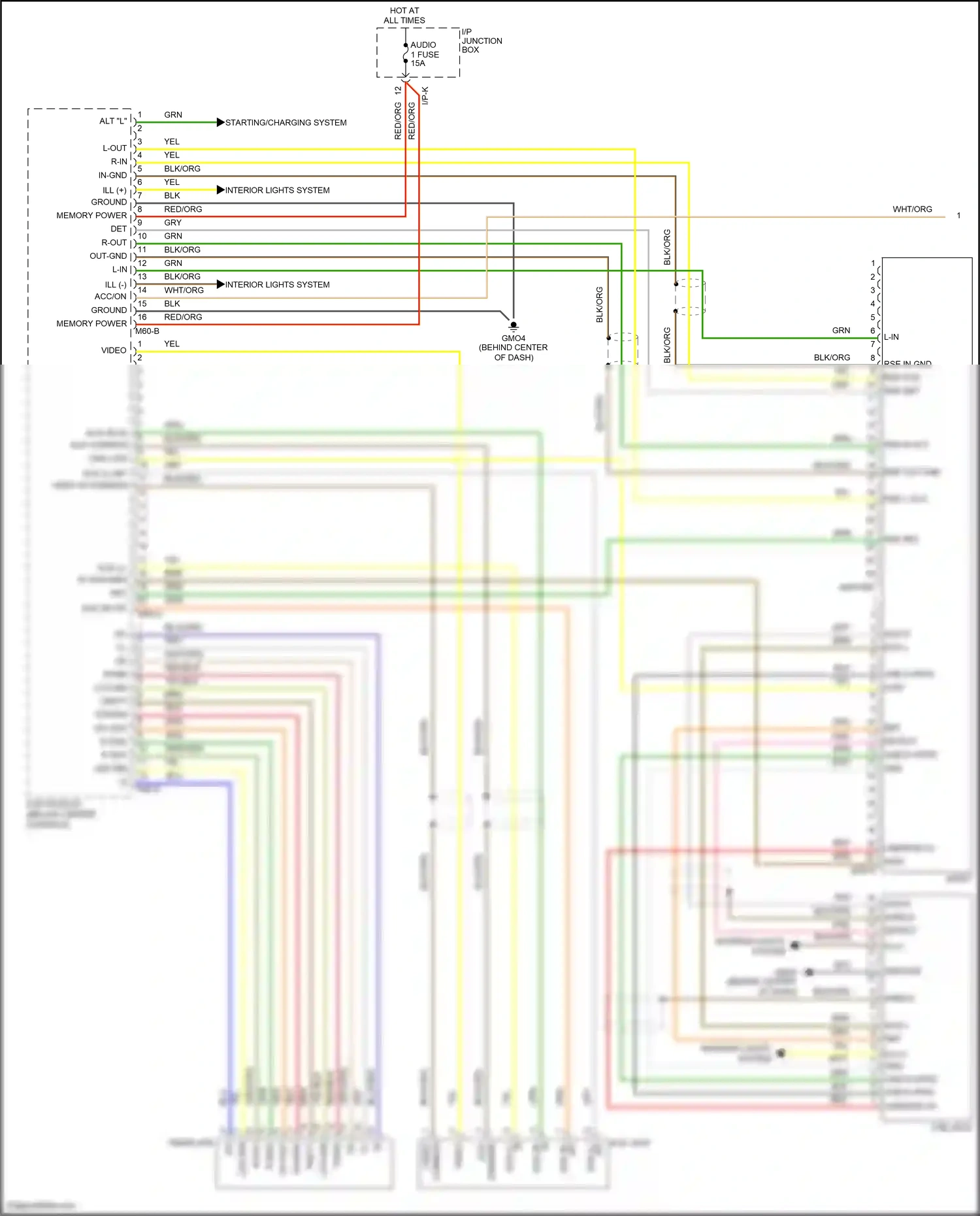 Wiring diagram dvd module for Hyundai Santa Fe II facelift (2010-2012) (6 of 7)
