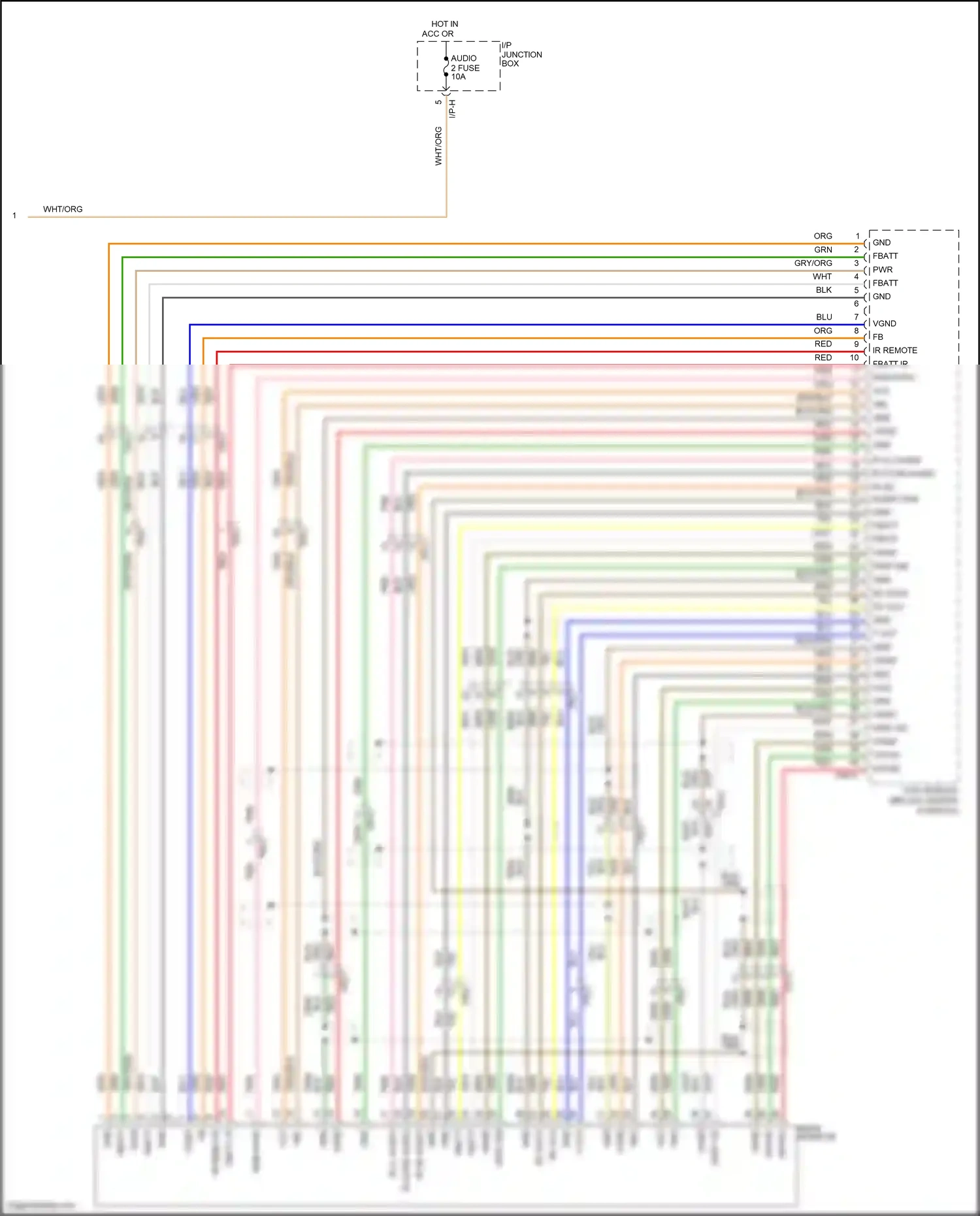 Wiring diagram dvd module for Hyundai Santa Fe II facelift (2010-2012) (7 of 7)