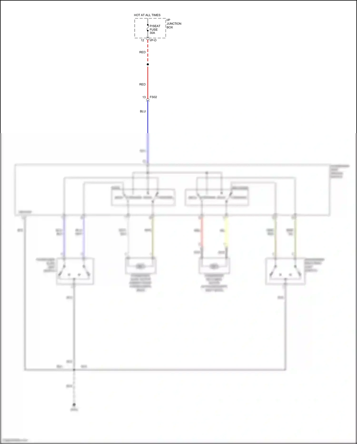 Wiring diagram forward /back for Hyundai Santa Fe II facelift (2010-2012) (1 of 1)