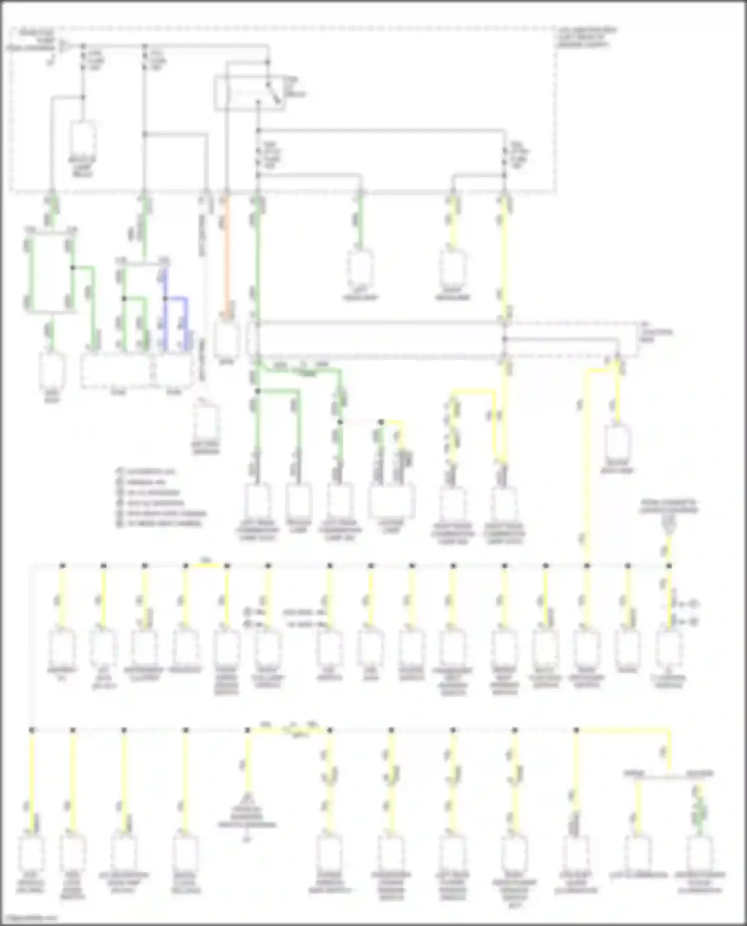 Wiring diagram front fog lamp switch for Hyundai Santa Fe II facelift (2010-2012) (4 of 4)