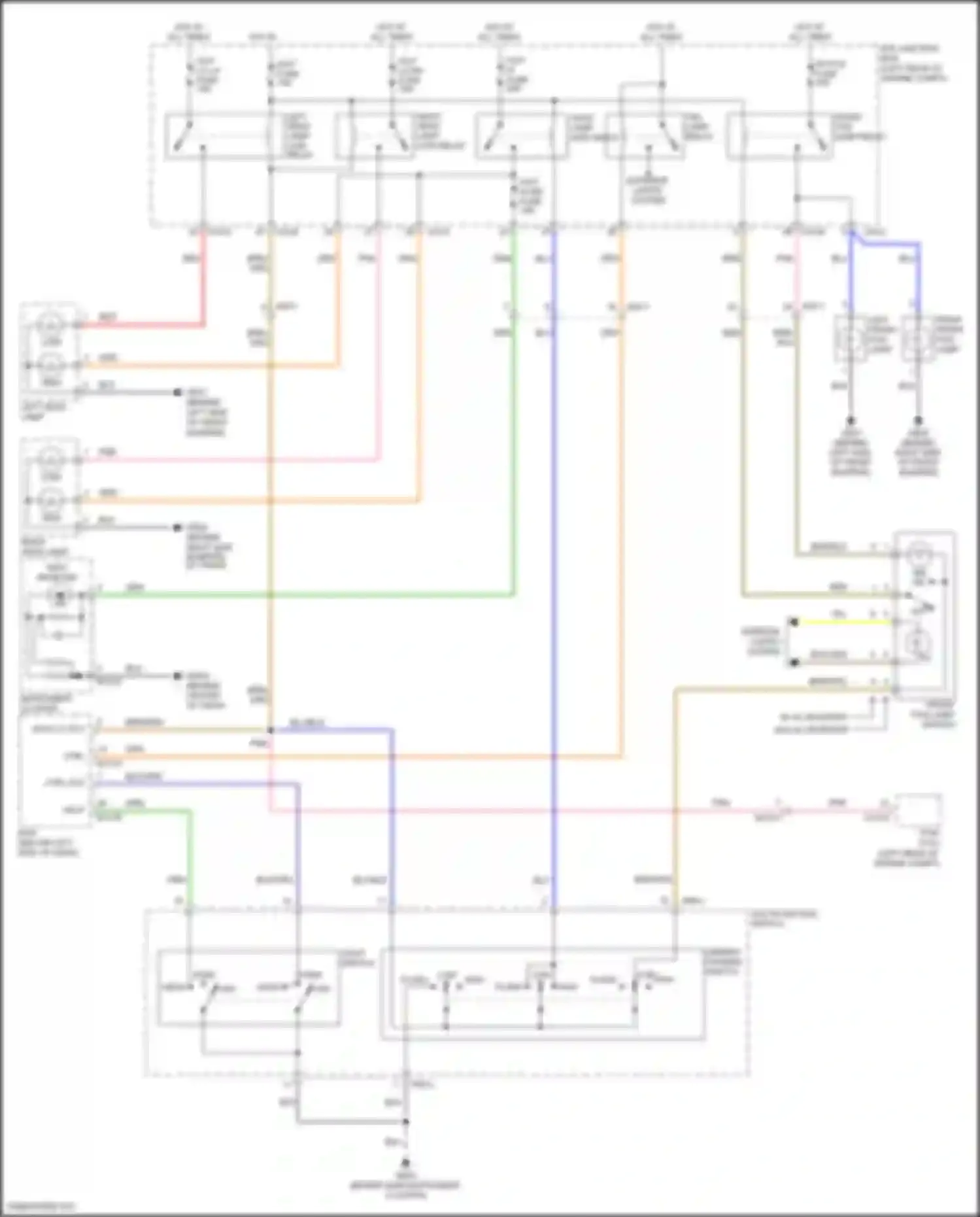 Wiring diagram h/lp fuse for Hyundai Santa Fe II facelift (2010-2012) (2 of 3)