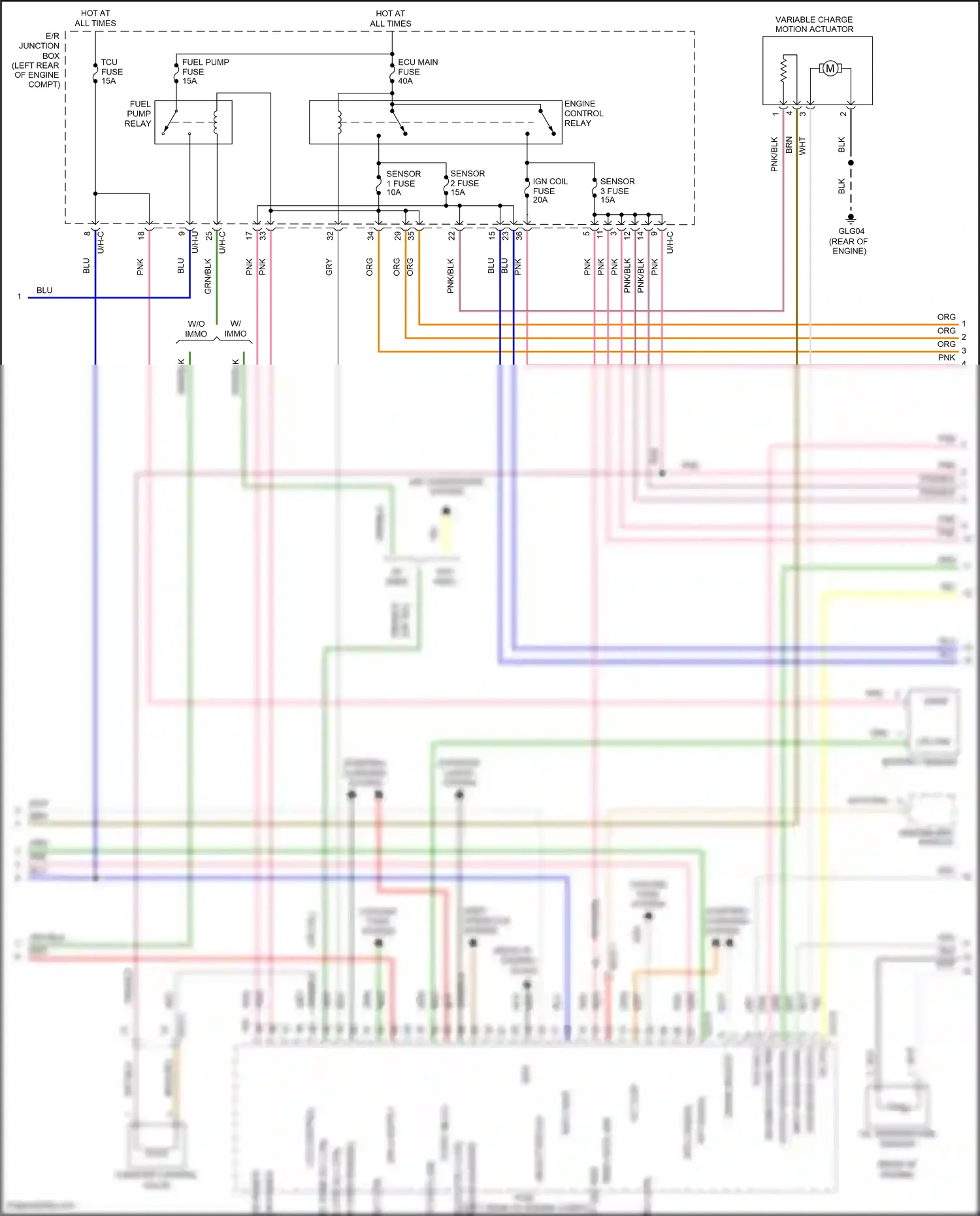 Wiring diagram immobilizer module for Hyundai Santa Fe II facelift (2010-2012) (3 of 3)