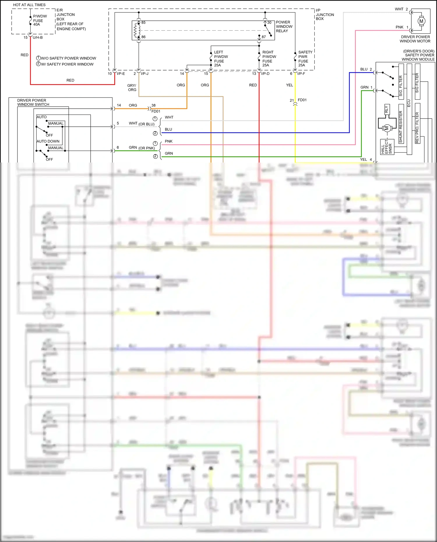 Wiring diagram i/p-e for Hyundai Santa Fe II facelift (2010-2012) (5 of 5)