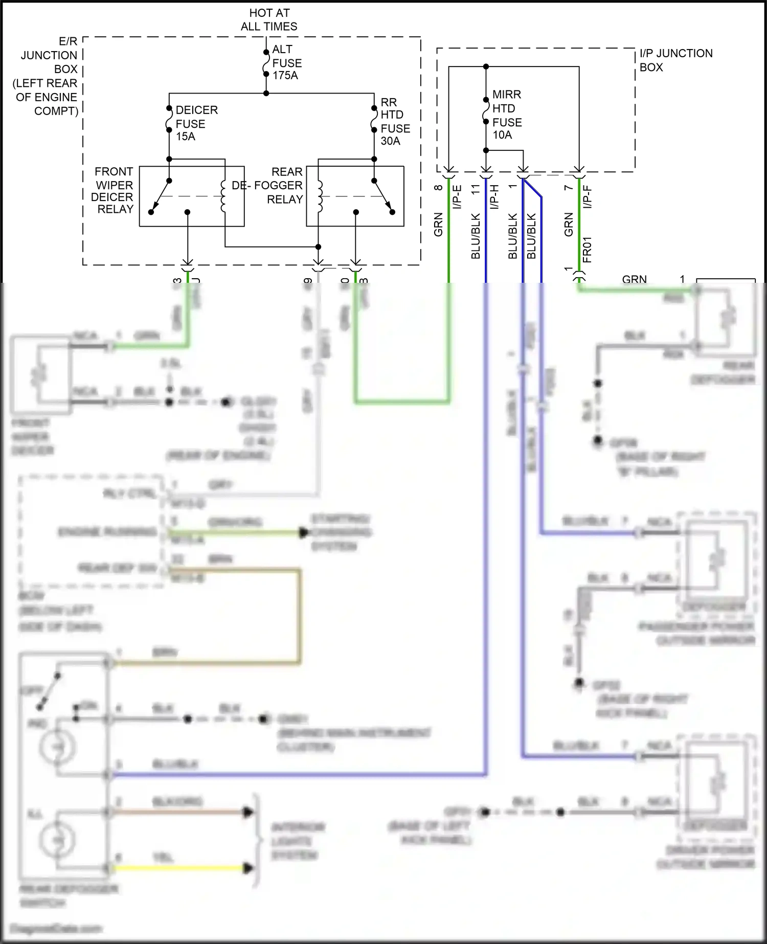 Wiring diagram i/p-e for Hyundai Santa Fe II facelift (2010-2012) (1 of 5)