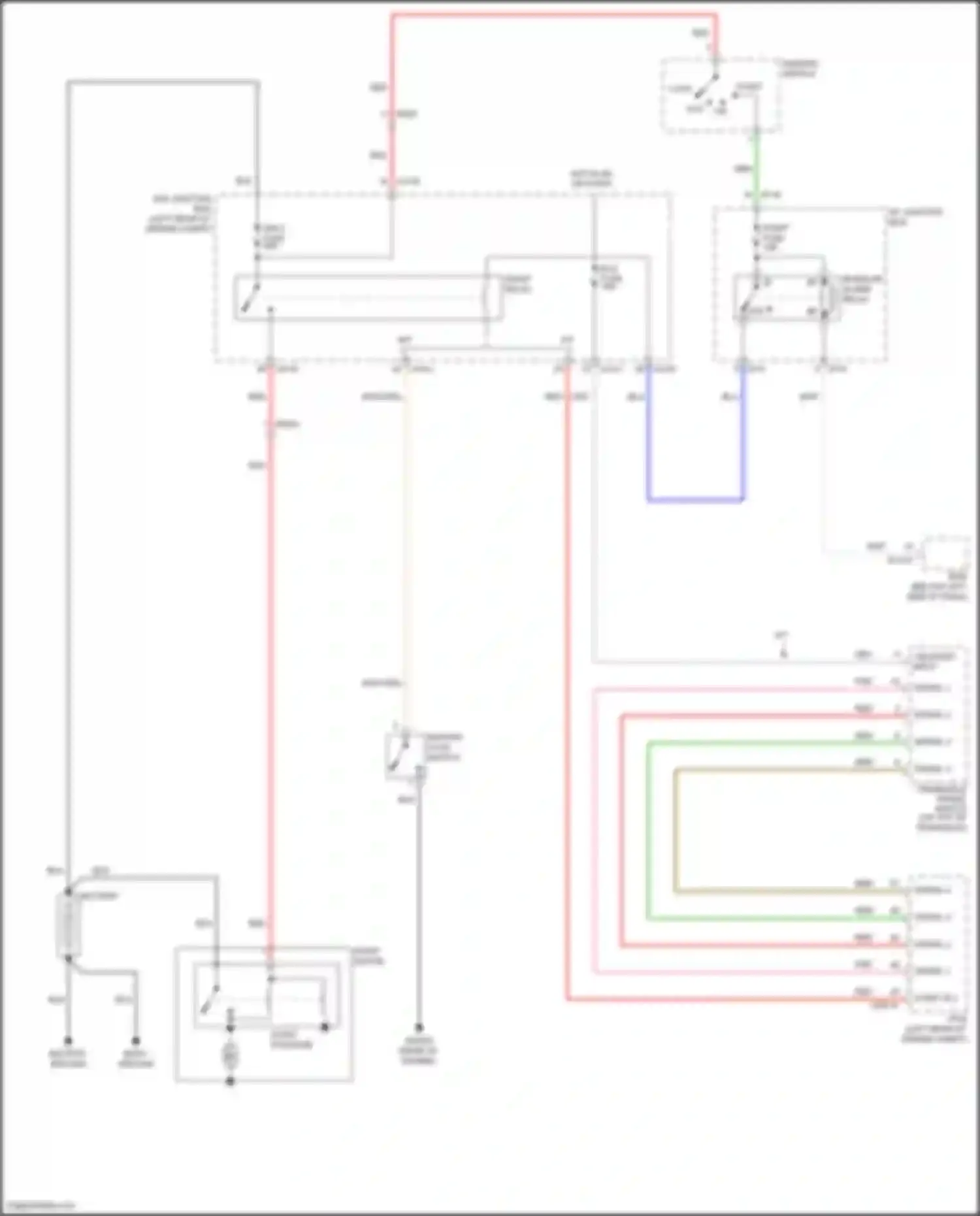 Wiring diagram on/start input for Hyundai Santa Fe II facelift (2010-2012) (1 of 4)