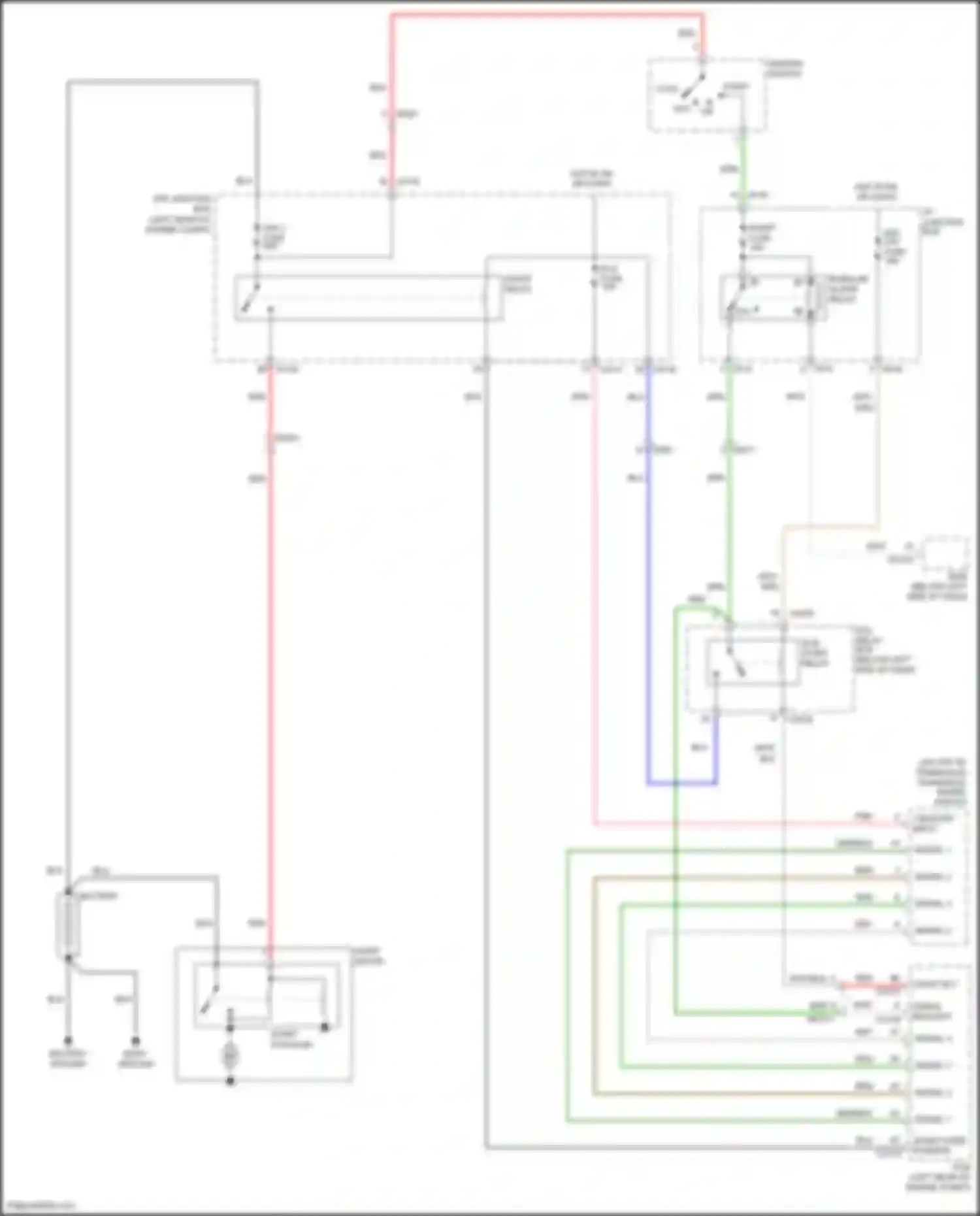 Wiring diagram on/start input for Hyundai Santa Fe II facelift (2010-2012) (2 of 4)