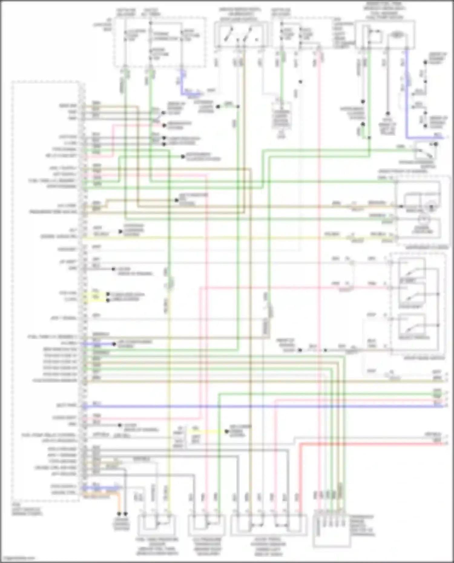 Wiring diagram power distri- bution system for Hyundai Santa Fe II facelift (2010-2012) (1 of 1)