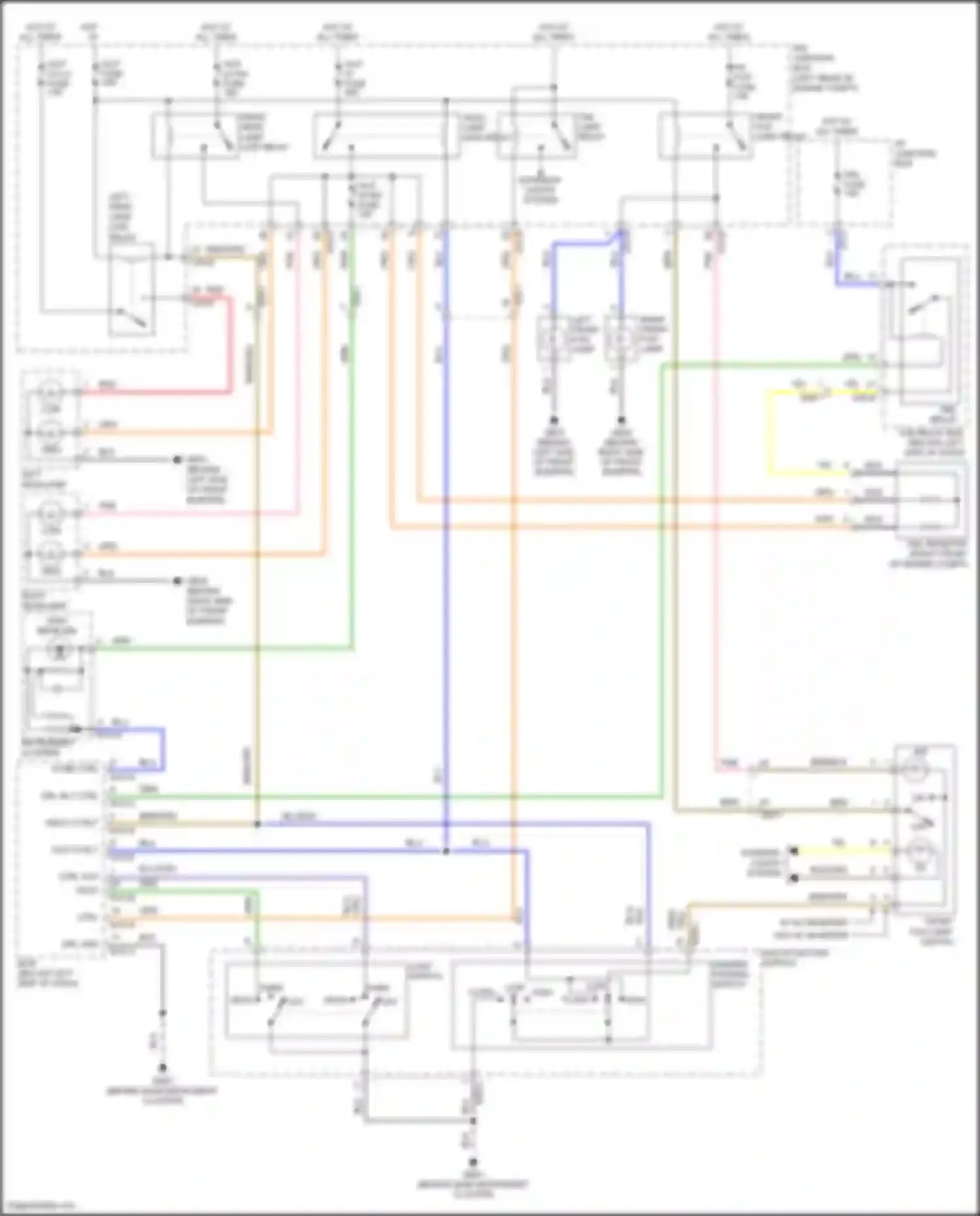 Wiring diagram right head lamp low relay for Hyundai Santa Fe II facelift (2010-2012) (1 of 3)