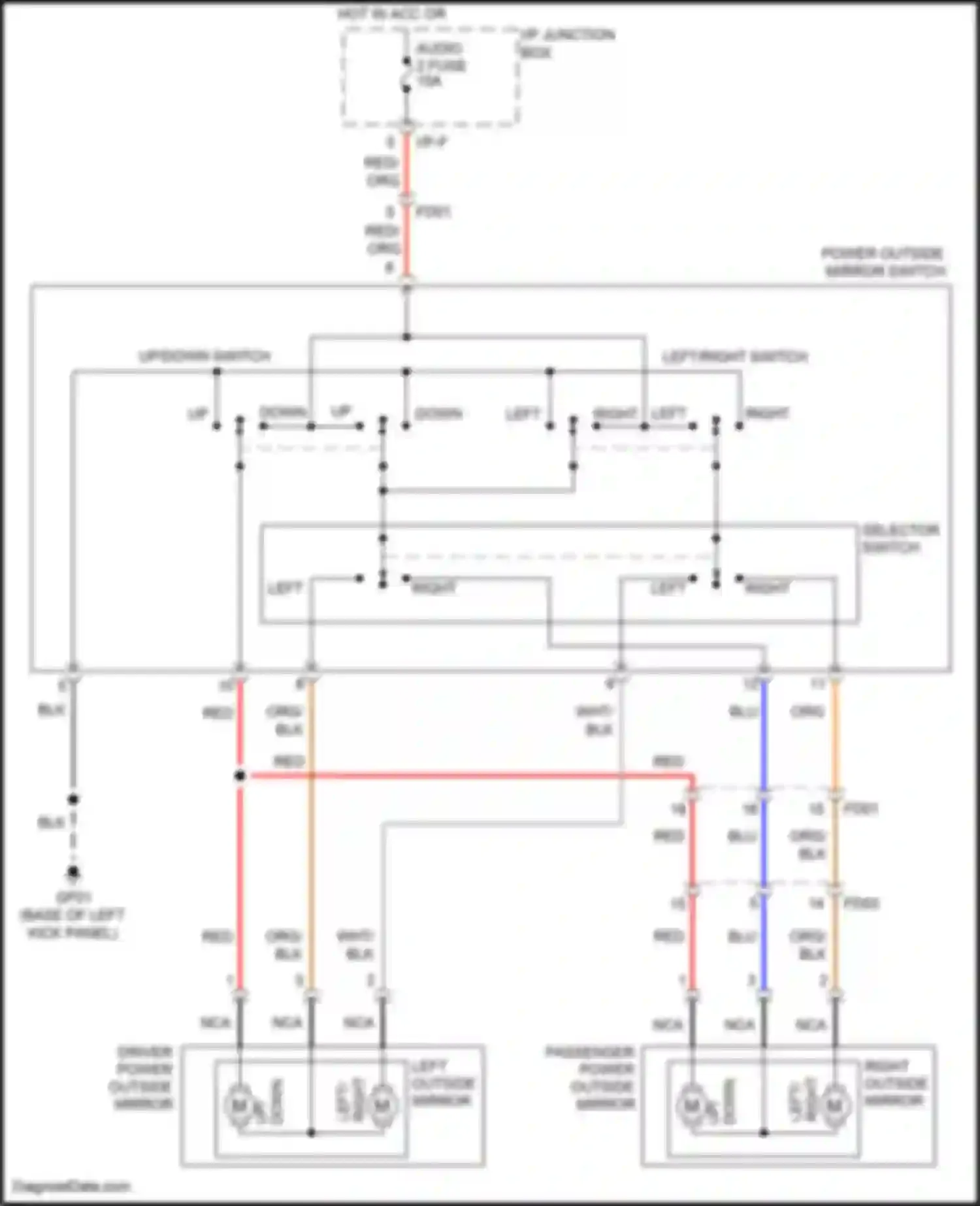 Wiring diagram selector switch for Hyundai Santa Fe II facelift (2010-2012) (1 of 1)