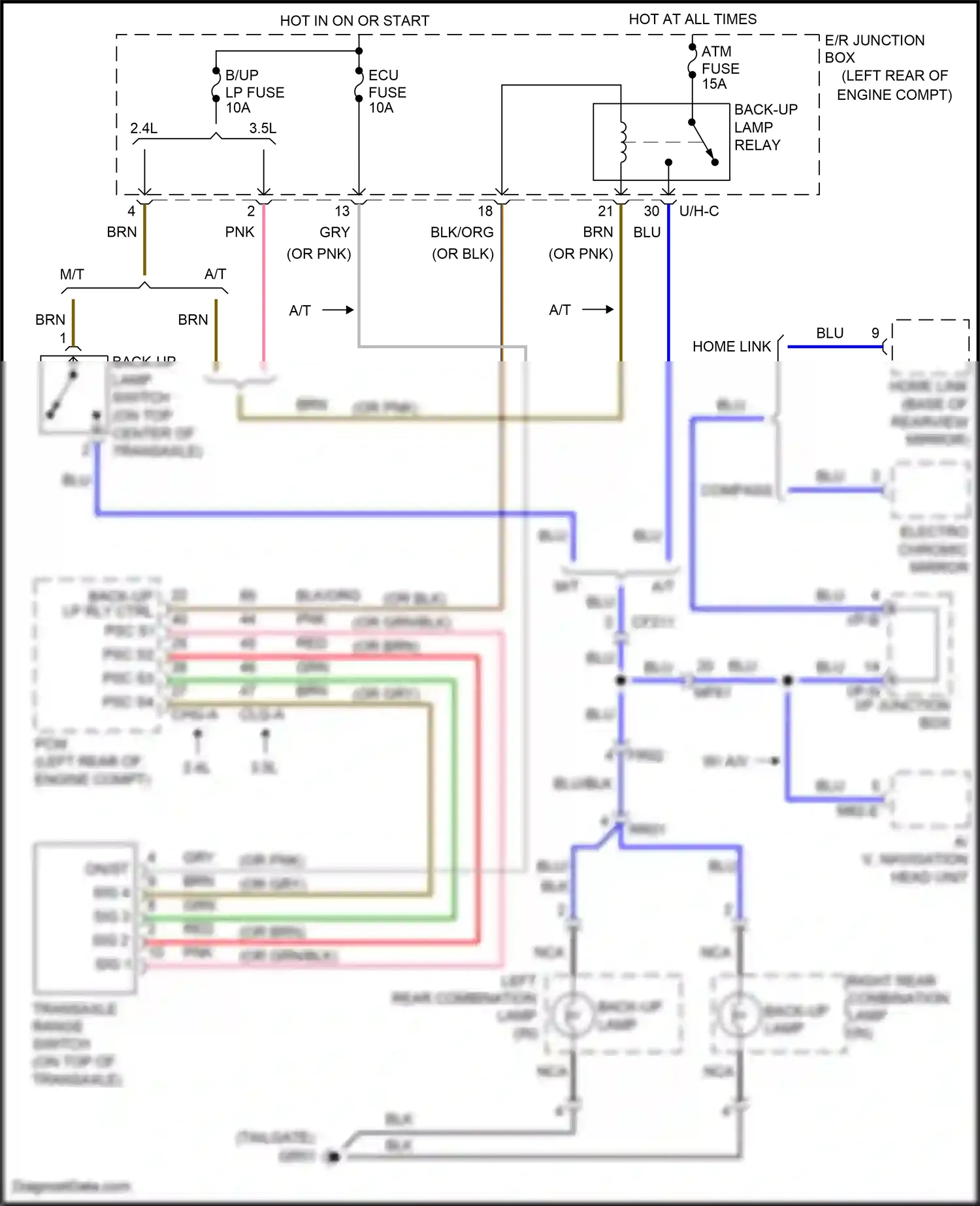 Wiring diagram tailgate) for Hyundai Santa Fe II facelift (2010-2012) (1 of 5)