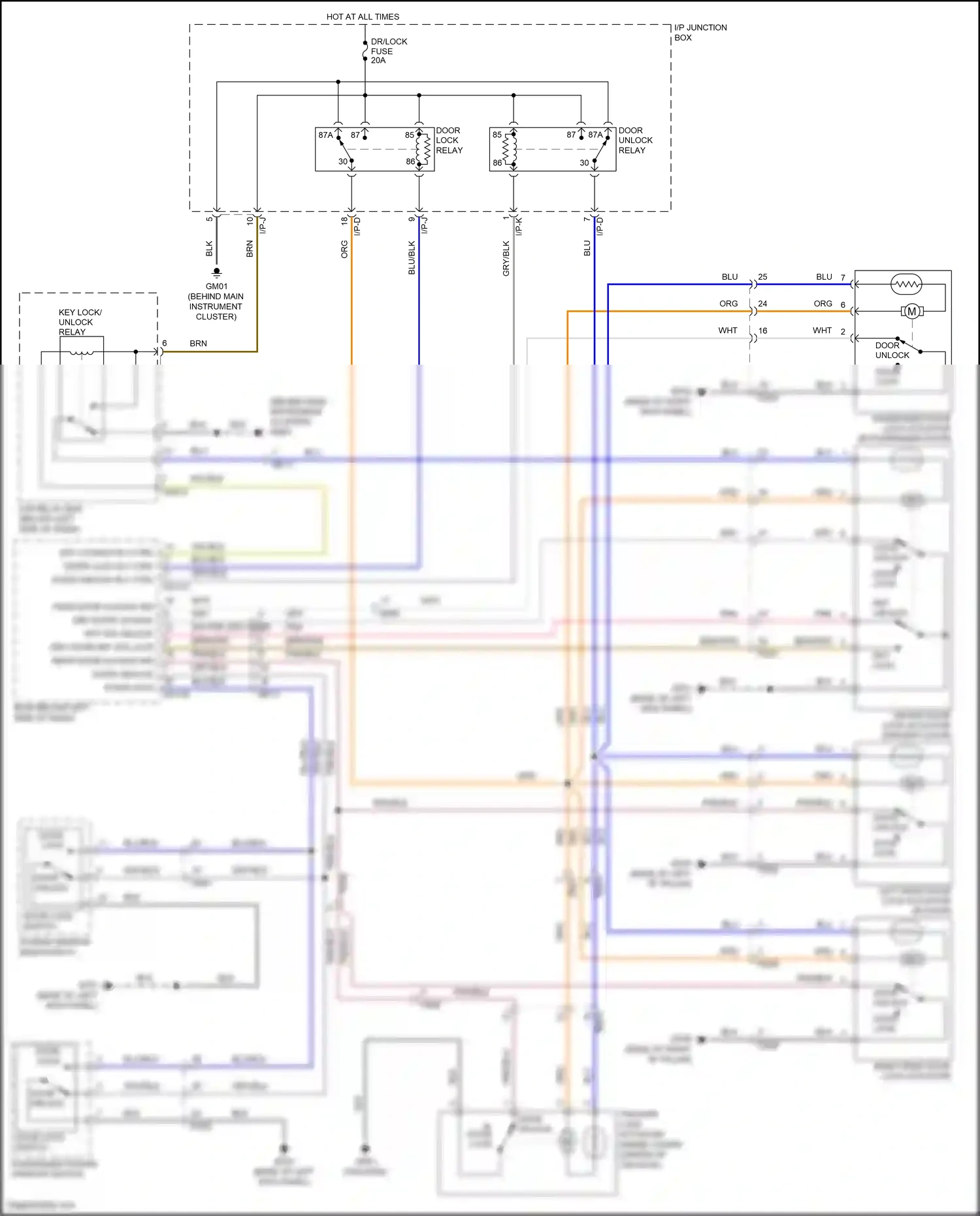 Wiring diagram tailgate) for Hyundai Santa Fe II facelift (2010-2012) (3 of 5)