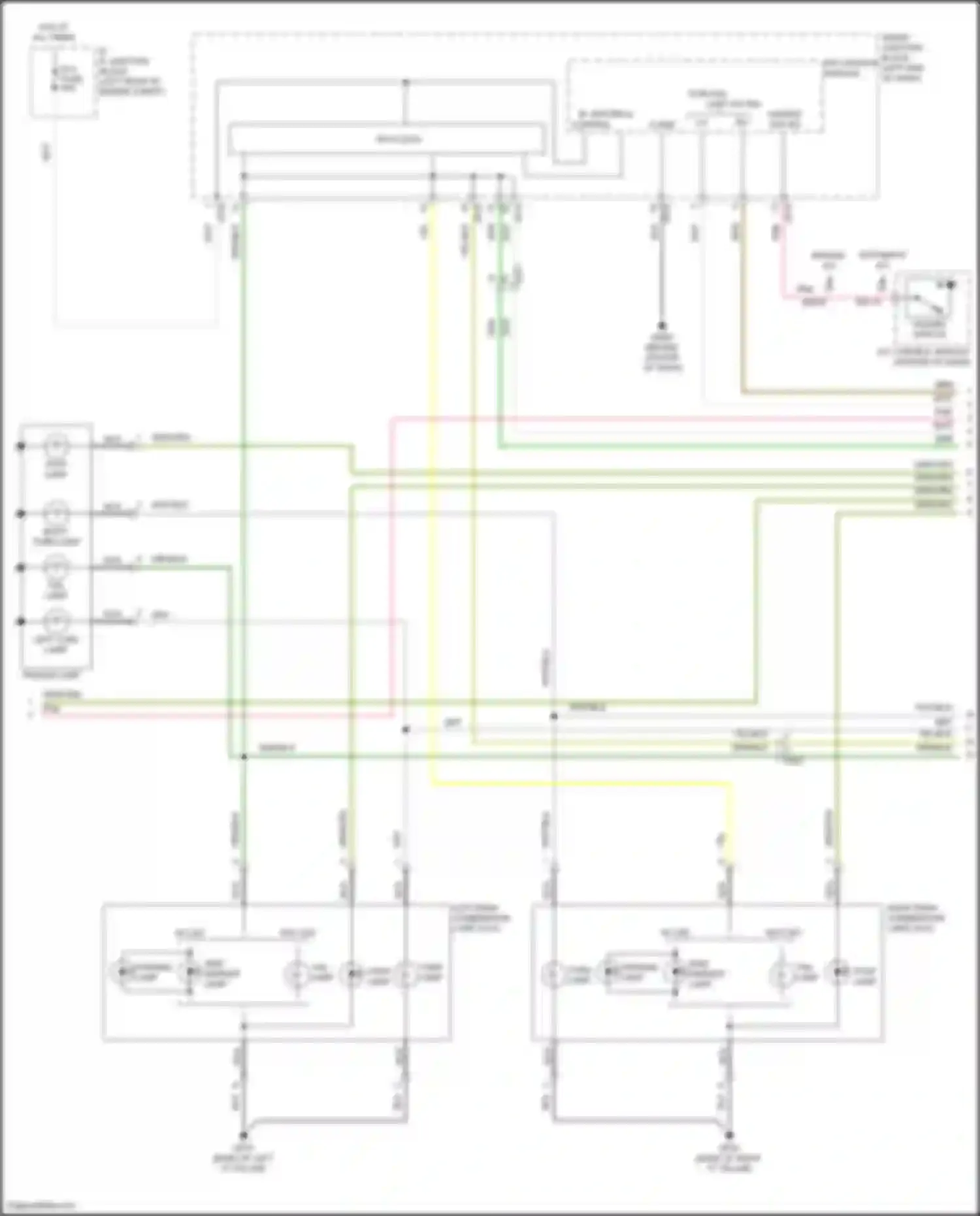 Santa Fe Hyundai III facelift (2015-2018): Exterior lamps circuit (2 of 4)