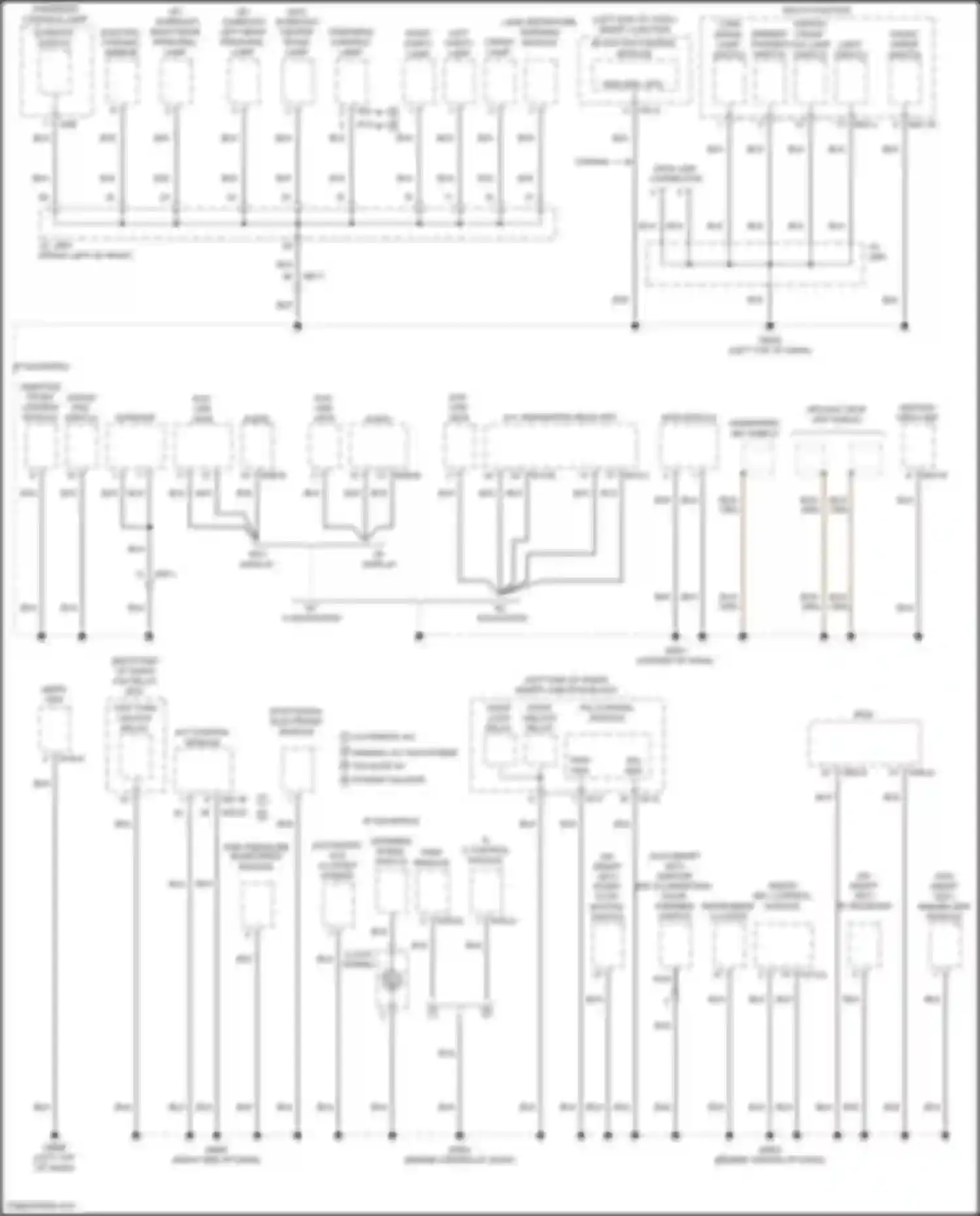 Santa Fe Hyundai III facelift (2015-2018): Ground distribution circuit (1 of 4)
