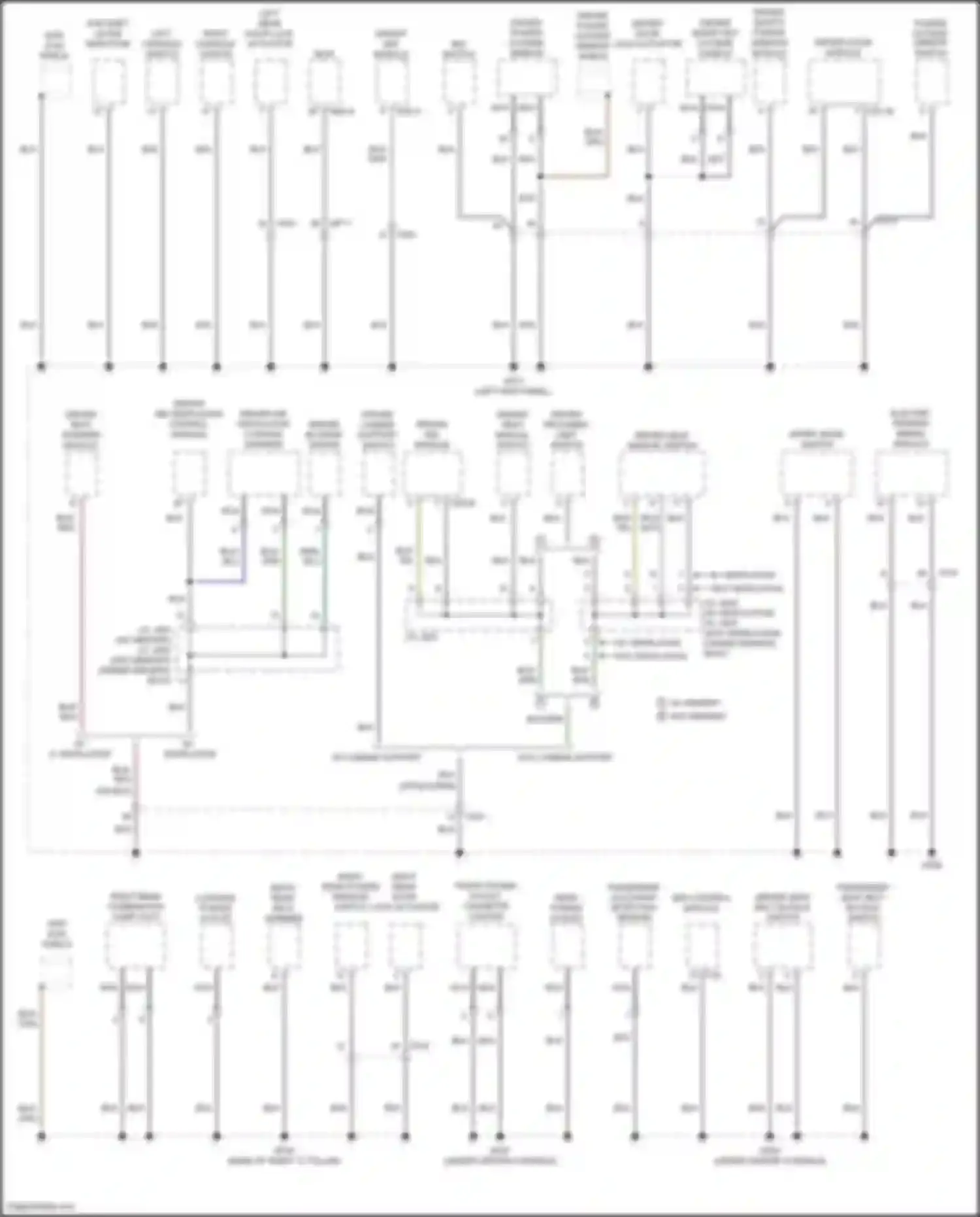 Santa Fe Hyundai III facelift (2015-2018): Ground distribution circuit (3 of 4)