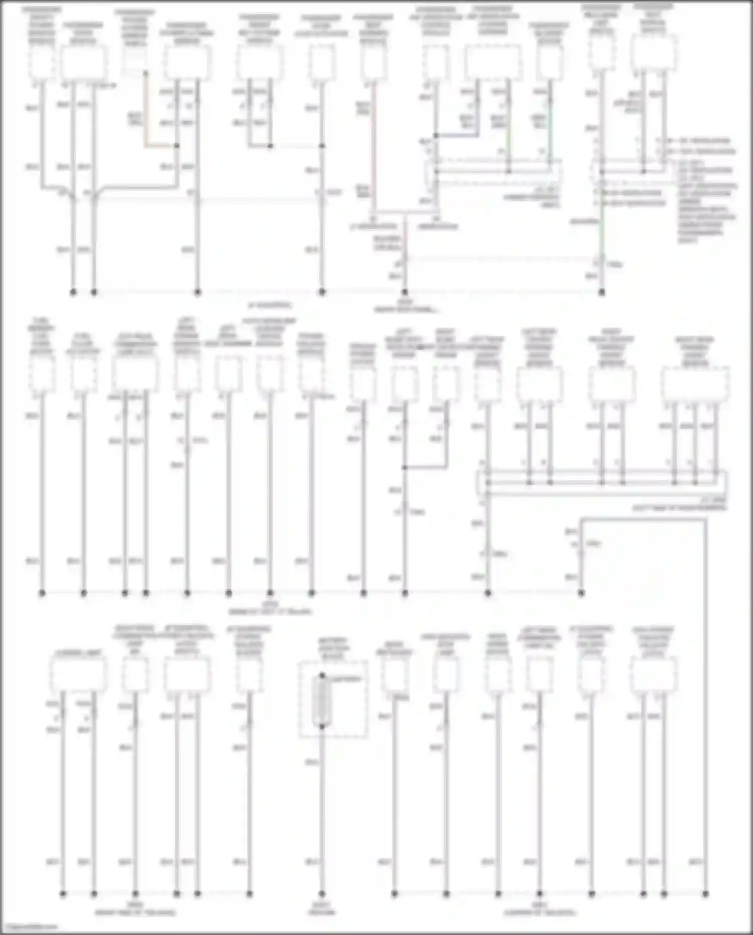 Santa Fe Hyundai III facelift (2015-2018): Ground distribution circuit (4 of 4)