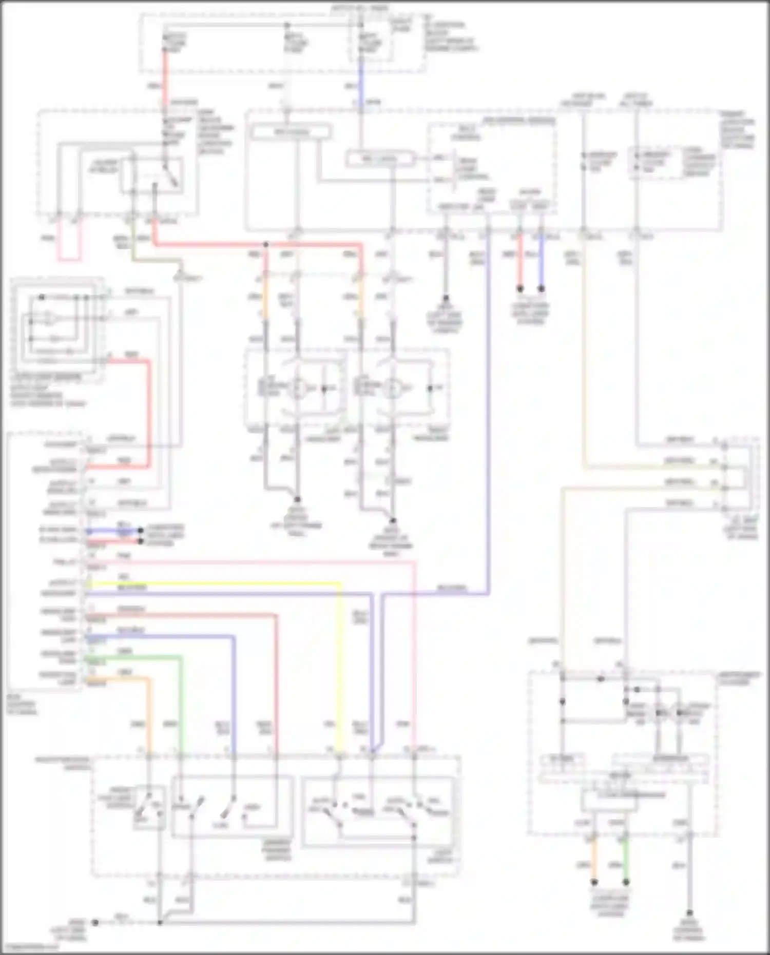 Santa Fe Hyundai III facelift (2015-2018): Autolamps circuit, w/ hid