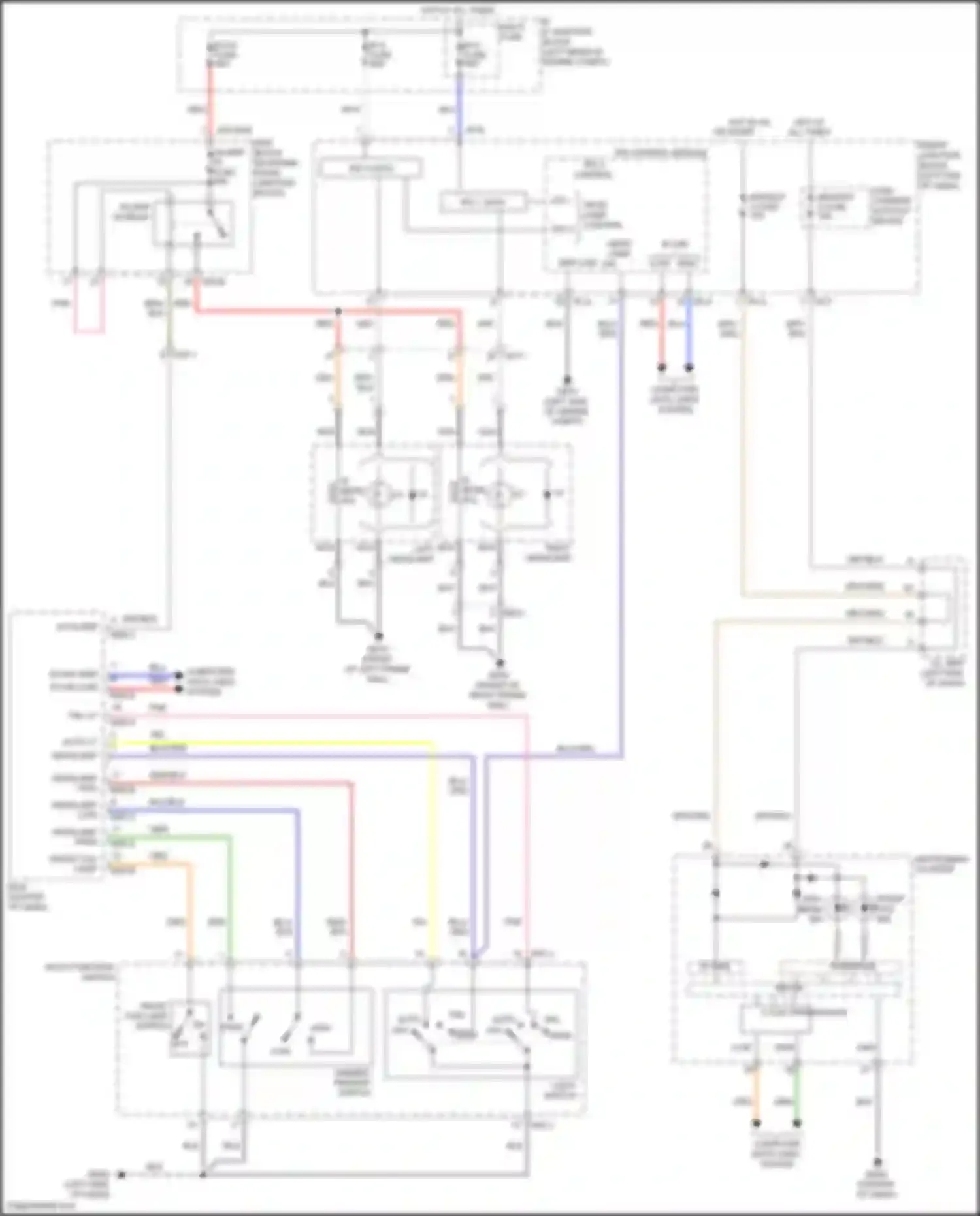 Santa Fe Hyundai III facelift (2015-2018): Headlamps circuit, w/ hid