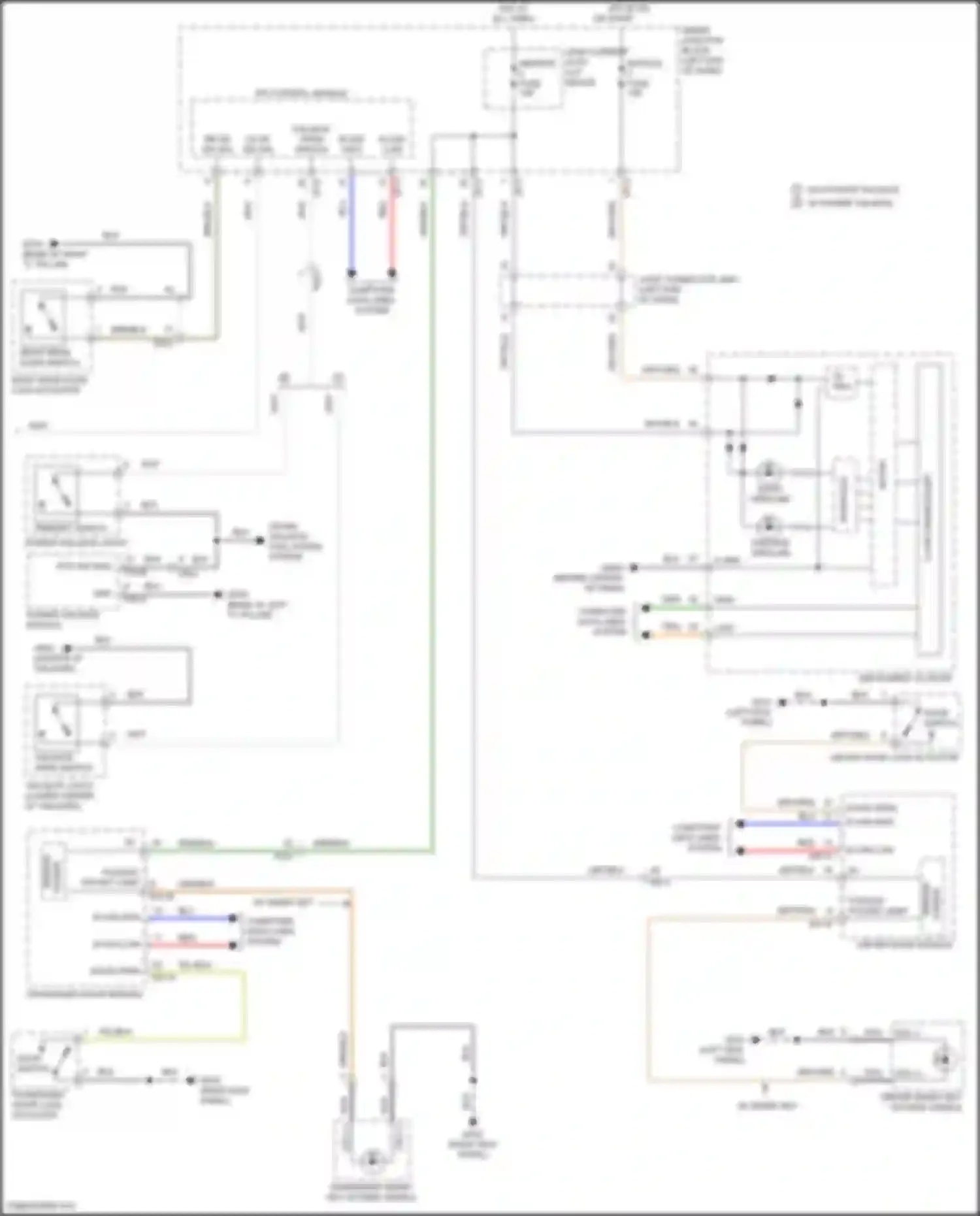 Santa Fe Hyundai III facelift (2015-2018): Courtesy lamps circuit (2 of 2)