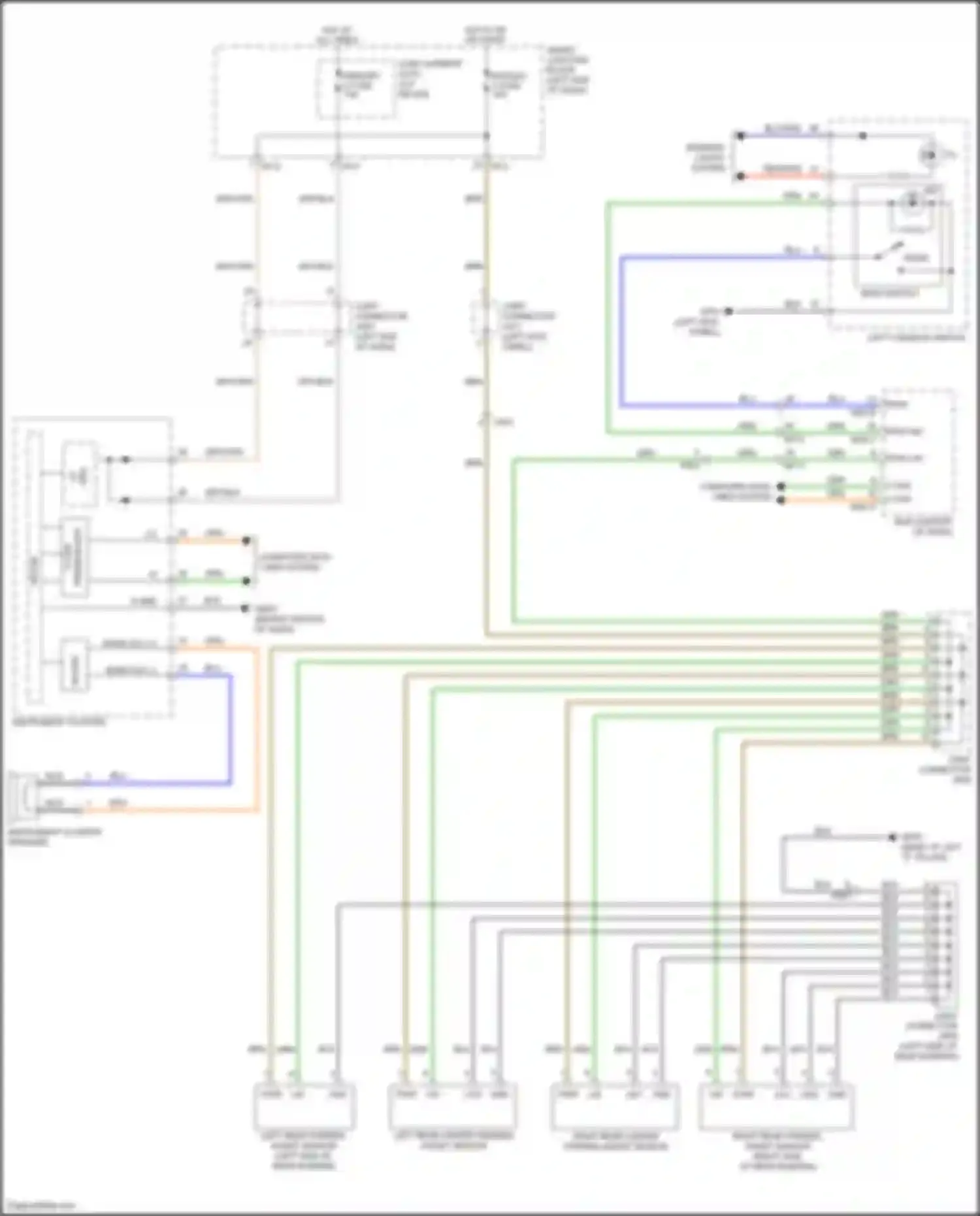 Santa Fe Hyundai III facelift (2015-2018): Parking assistant circuit