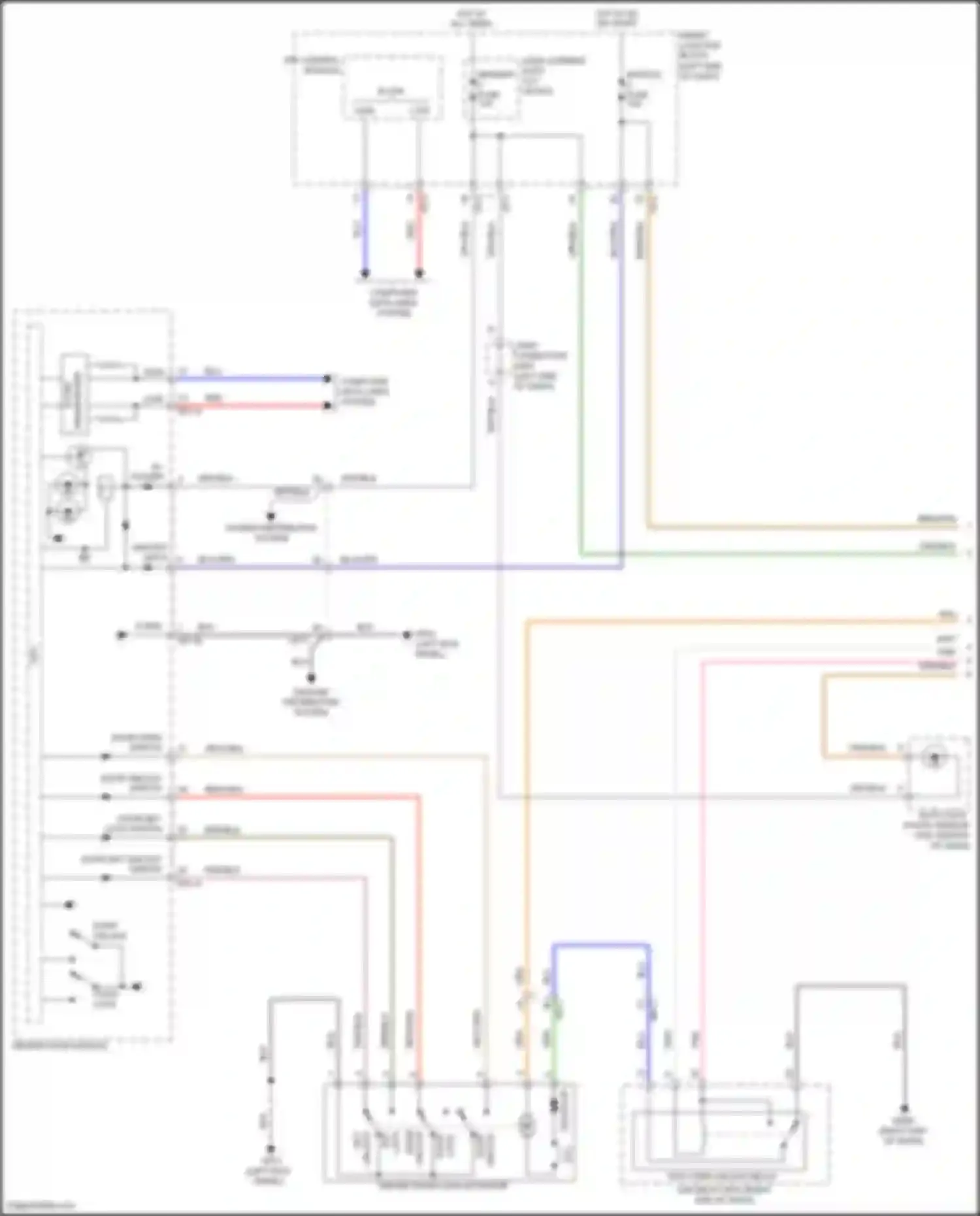 Santa Fe Hyundai III facelift (2015-2018): Power door locks circuit (1 of 3)