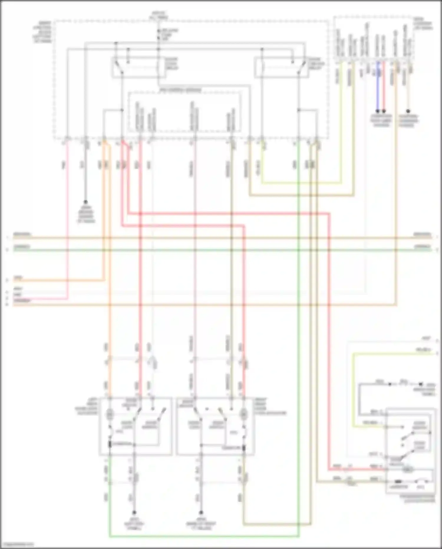 Santa Fe Hyundai III facelift (2015-2018): Power door locks circuit (2 of 3)
