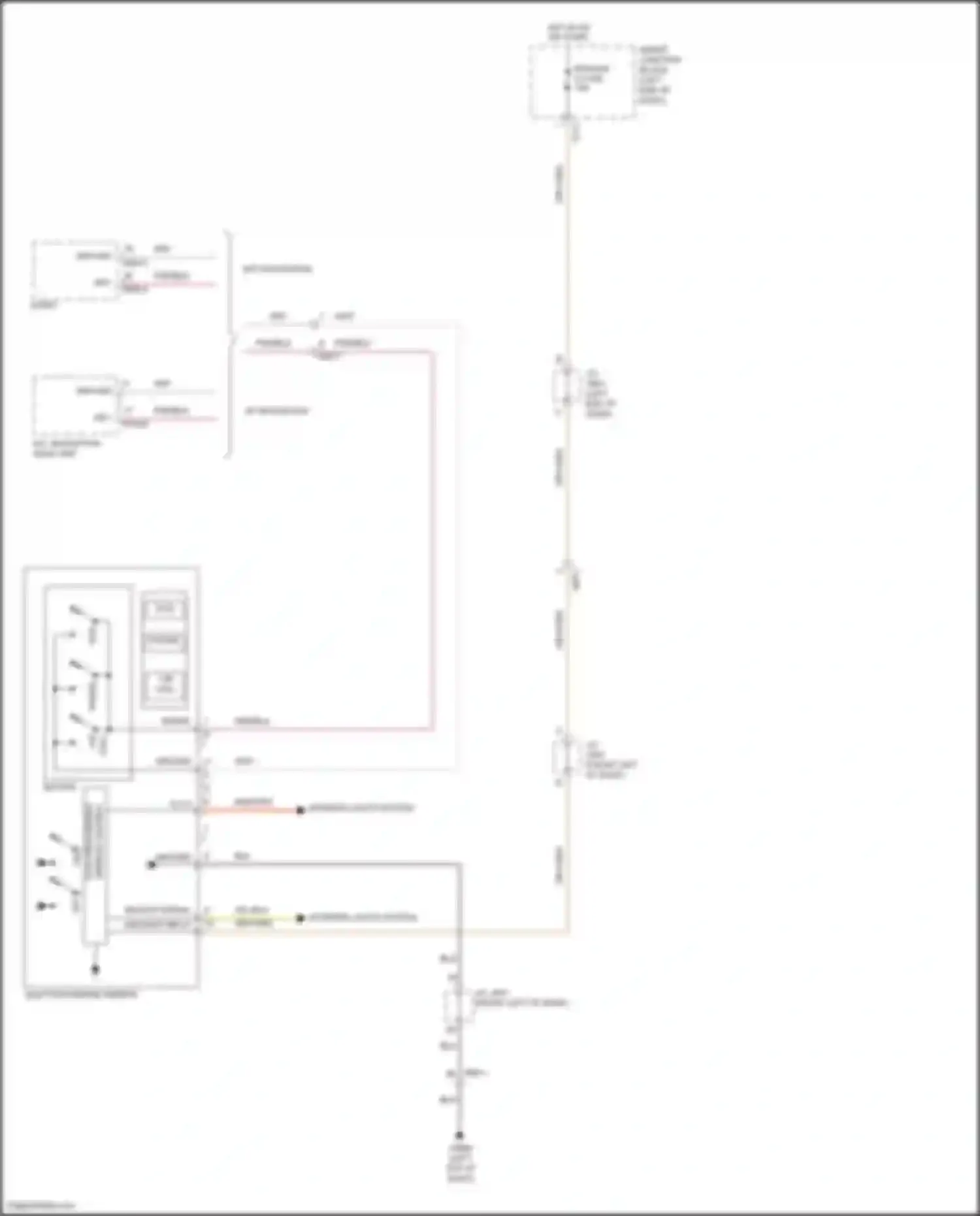 Santa Fe Hyundai III facelift (2015-2018): Electrochromic mirror circuit, w/ home link