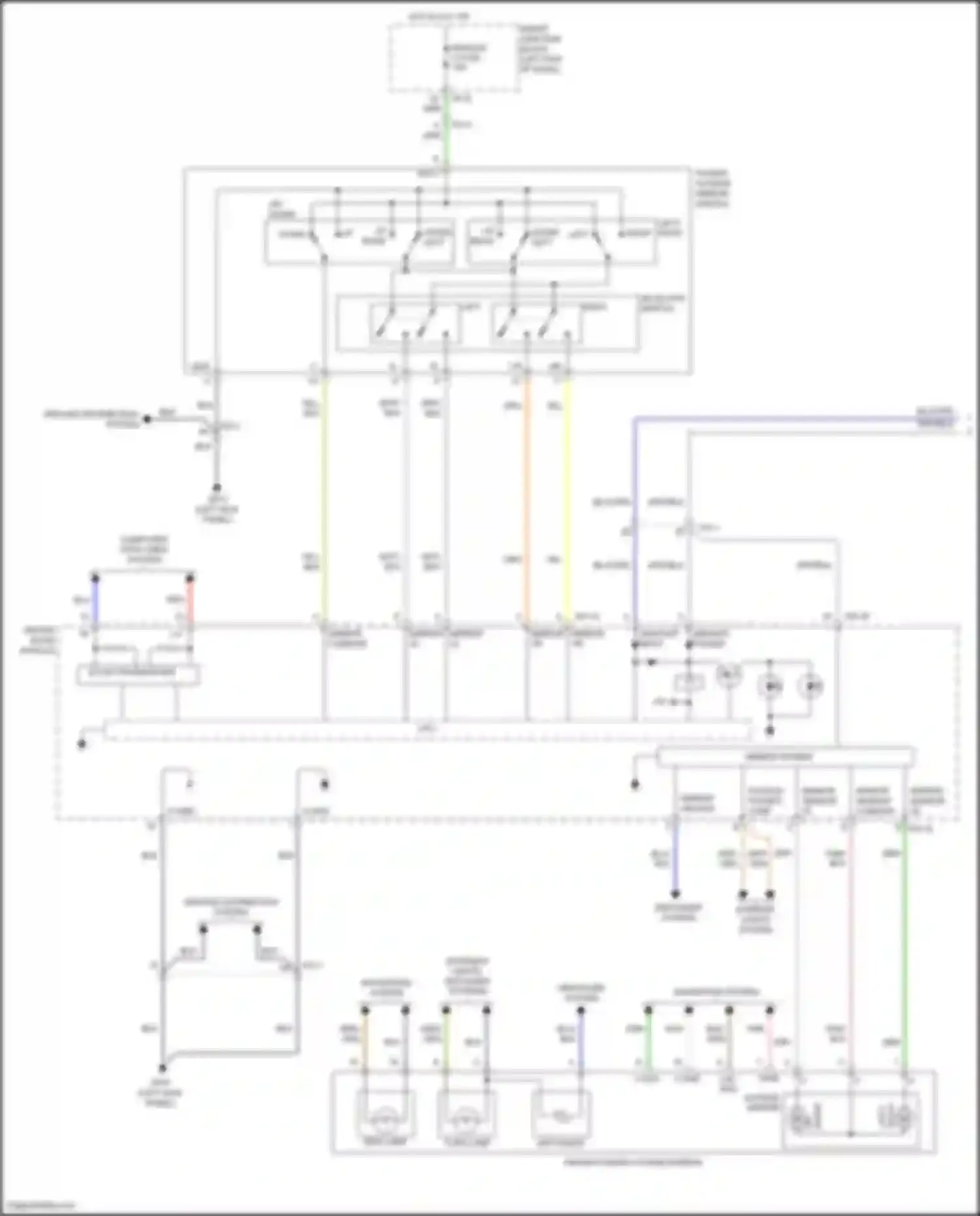 Santa Fe Hyundai III facelift (2015-2018): Power mirrors circuit (1 of 2)